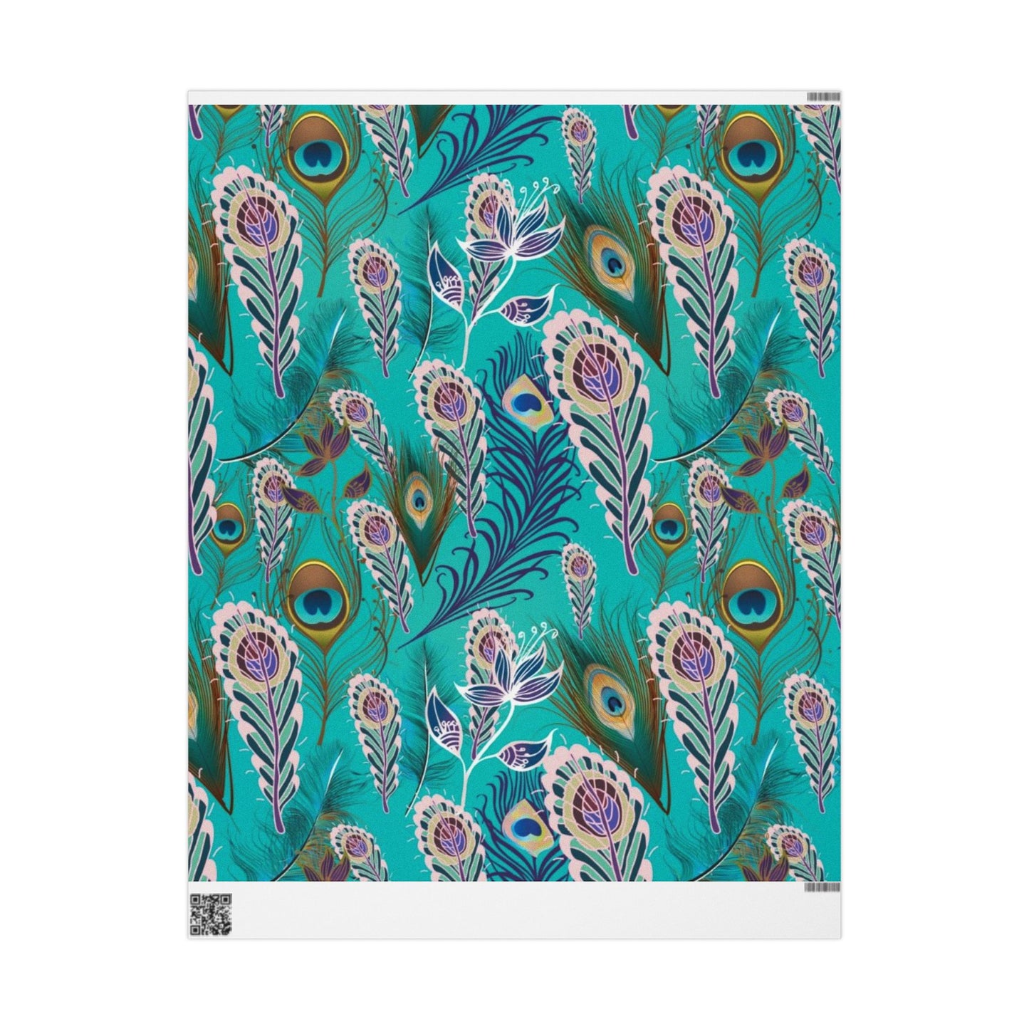Peacock Feather Colorful Wrapping Paper, Decorative Gift Wrap Roll, Eco-Friendly Gift Wrap, Holiday Wrapping, Party Supplies, Unique Gift Planner