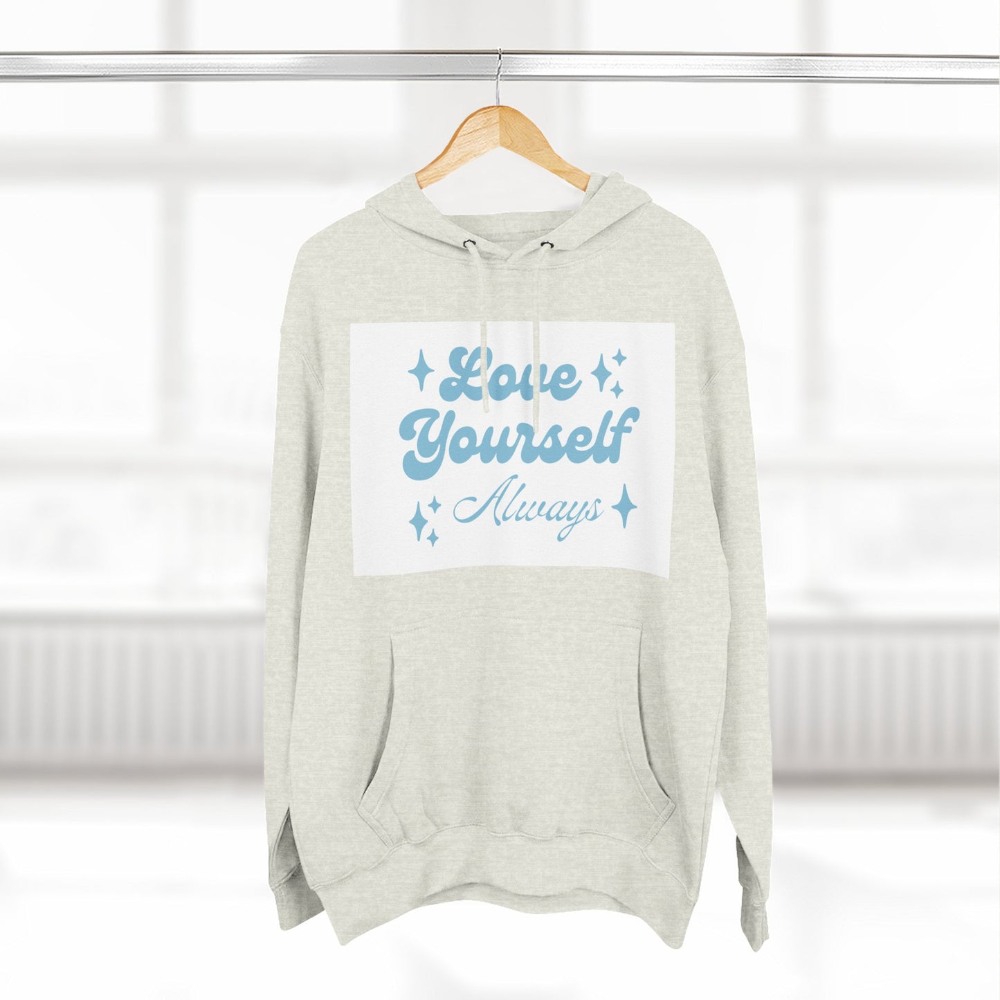 Love Yourself Fleece Hoodie | Cozy Self-Care Sweatshirt | Inspirational Apparel | Motivational Gift | Positive Vibes Hoodie