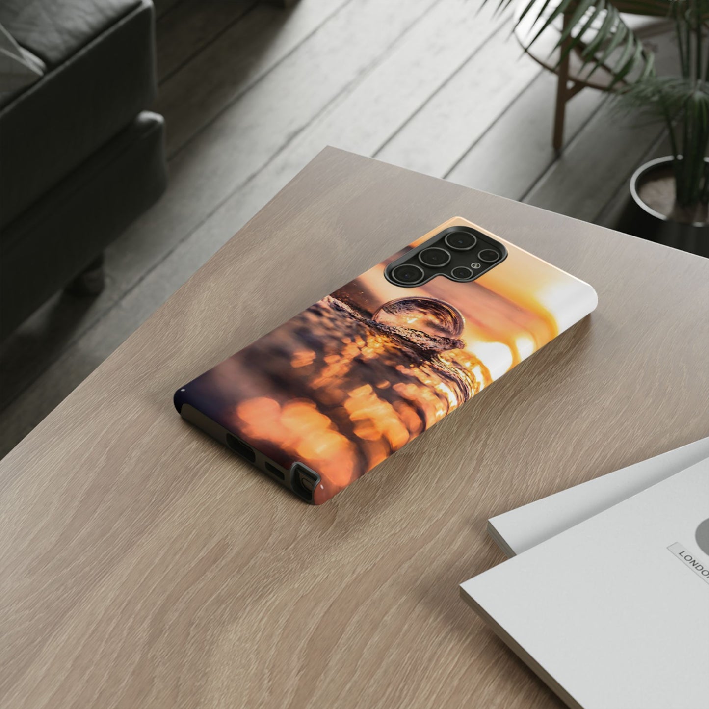 Sunset Bubble Phone Case, Tough Cases, Beach Lover Gift, Summer Vibes, Cell Phone Accessories, Unique Design, Nature Photography