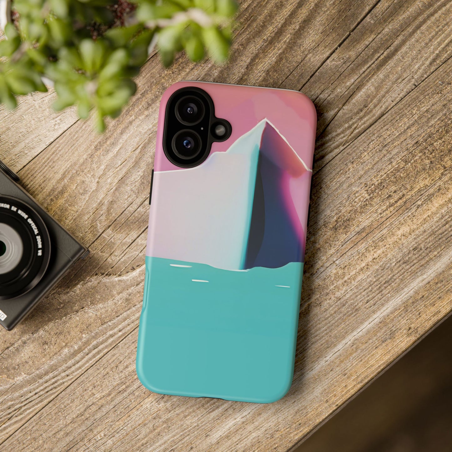 Trendy Phone Case - Abstract Iceberg Design, Phone Cover, Gift for Her, Unique Tech Accessory, Cool Aesthetic