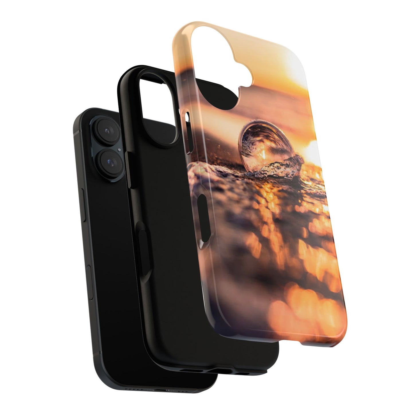 Sunset Bubble Phone Case, Tough Cases, Beach Lover Gift, Summer Vibes, Cell Phone Accessories, Unique Design, Nature Photography