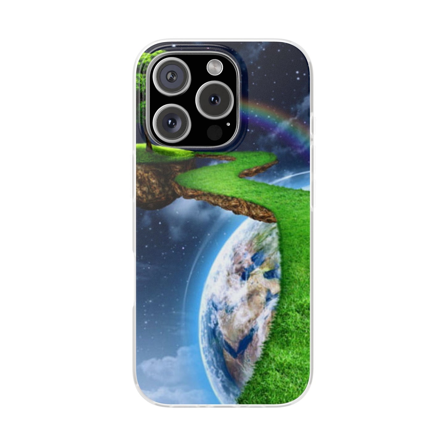Dreamy Landscape Phone Case, Eco-Friendly Cell Phone Cover, Nature Inspired Gift, Aesthetic Mobile Case, Vibrant Rainbow Design