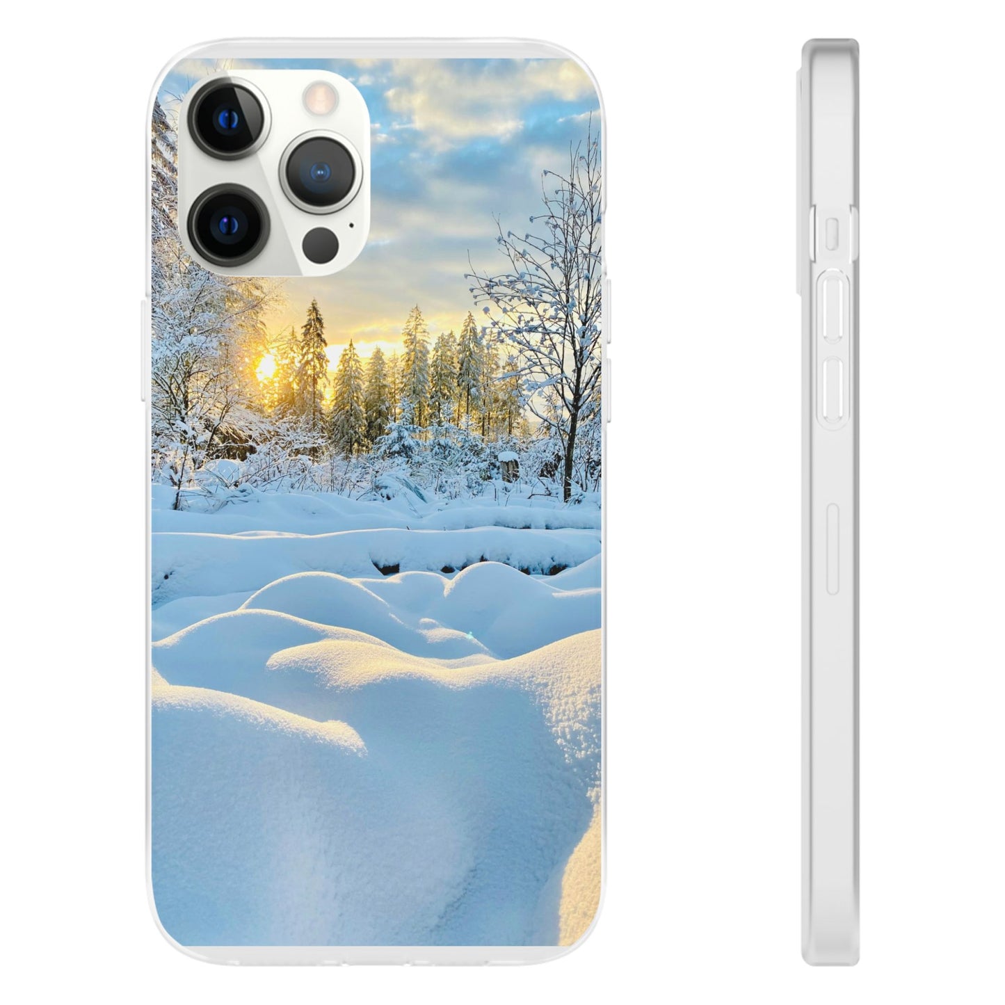 Winter Landscape Flexi Cases, Nature Phone Cover, Scenic Case, Holiday Gift, Seasonal Accessory, Outdoor Lover's Item