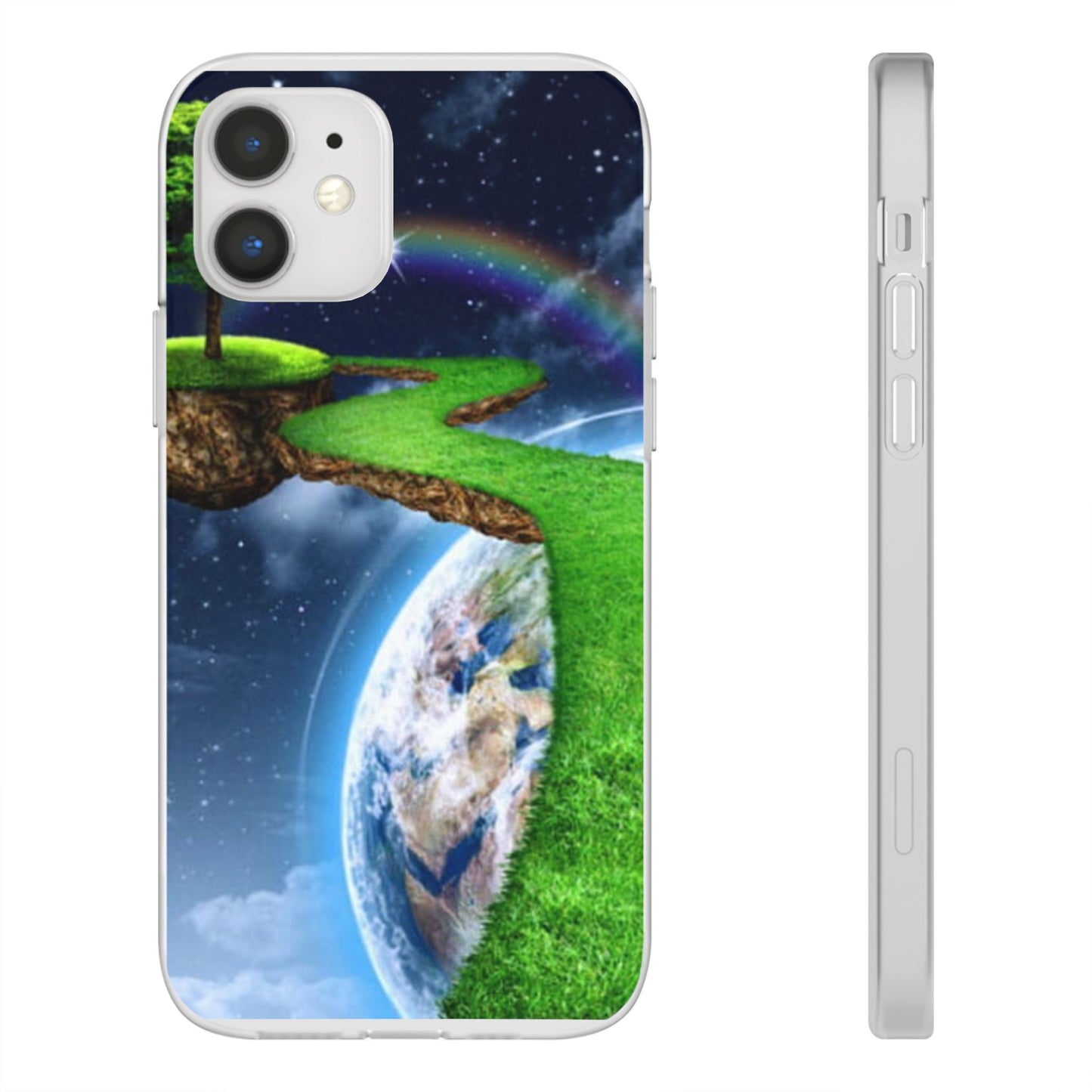 Dreamy Landscape Phone Case, Eco-Friendly Cell Phone Cover, Nature Inspired Gift, Aesthetic Mobile Case, Vibrant Rainbow Design