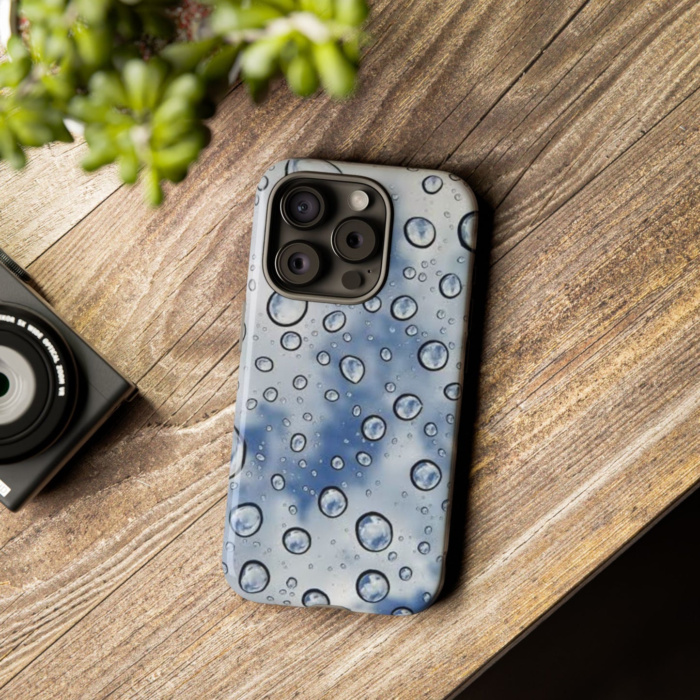 Blue Water Droplet Phone Case, Tough Cases for Protection, Stylish Cellphone Cover, Unique Gifts for Her, Durable and Trendy
