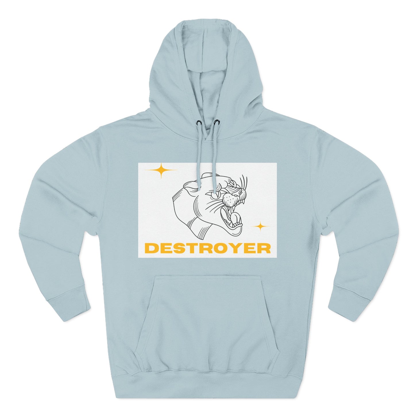 Three-Panel Fleece Hoodie with DESTROYER Design, Cozy Streetwear for Every Occasion, Perfect Gift for Friends, Fun Graphic Hoodie, [...]