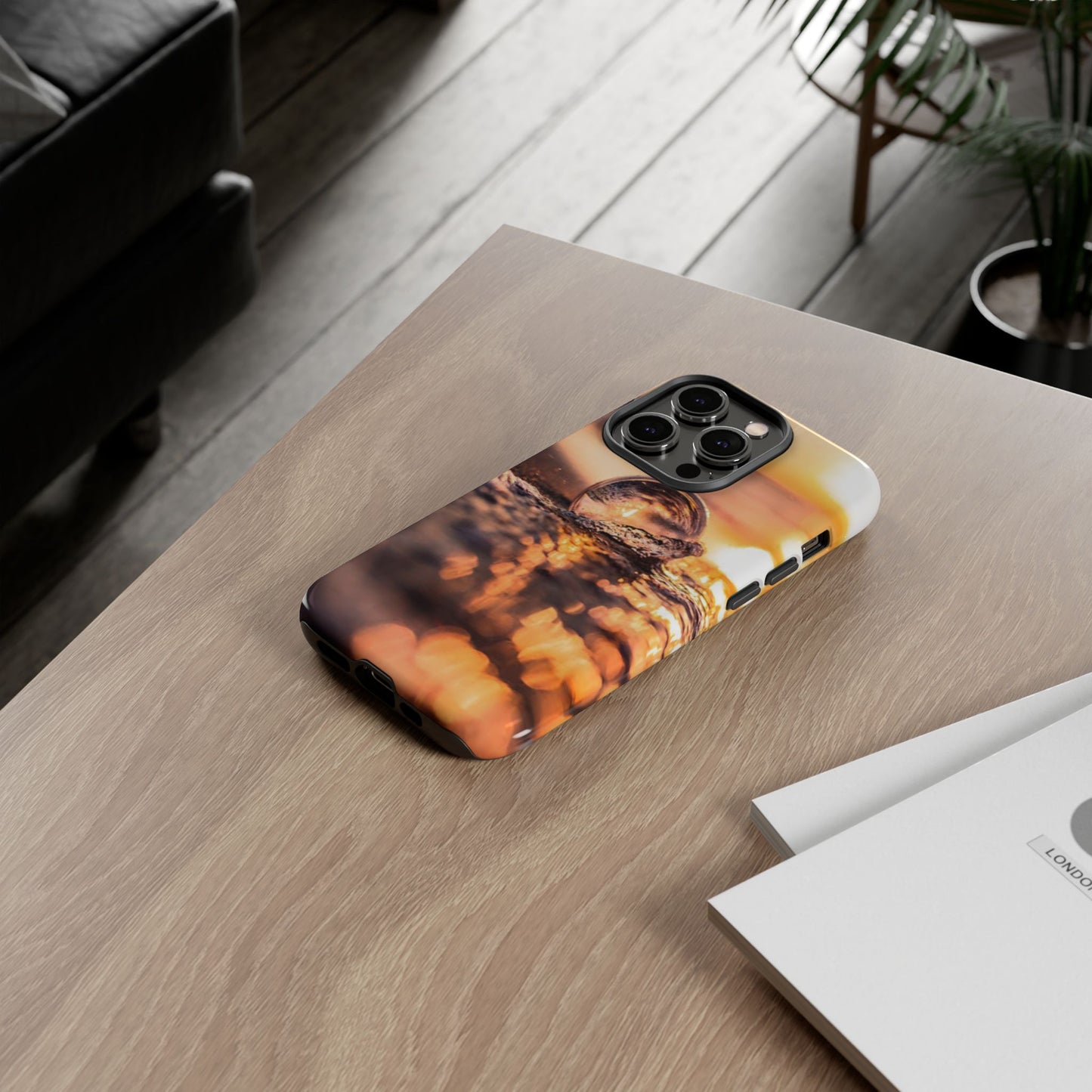 Sunset Bubble Phone Case, Tough Cases, Beach Lover Gift, Summer Vibes, Cell Phone Accessories, Unique Design, Nature Photography