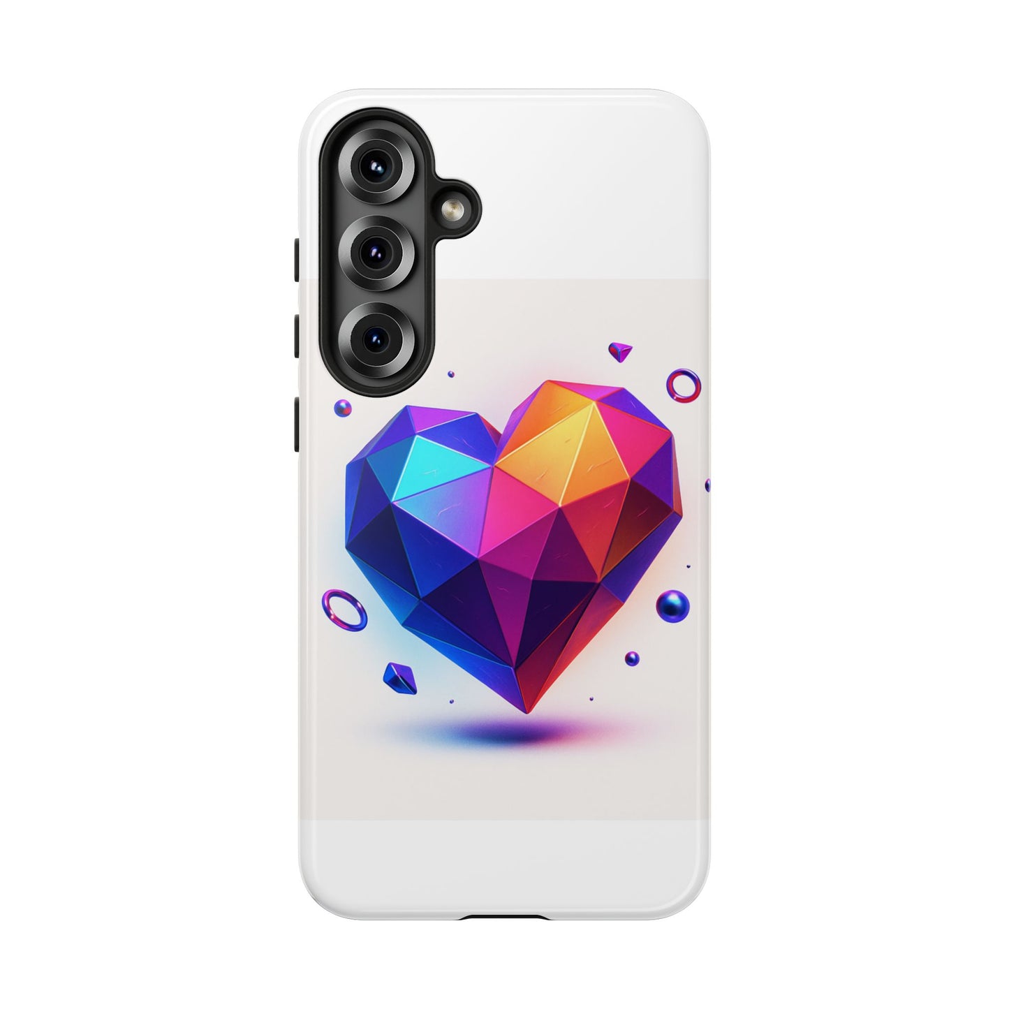 Vibrant Heart Phone Case, Tough Cases, Colorful Phone Cover, Unique Protector, Gift for Her, Cute Accessory