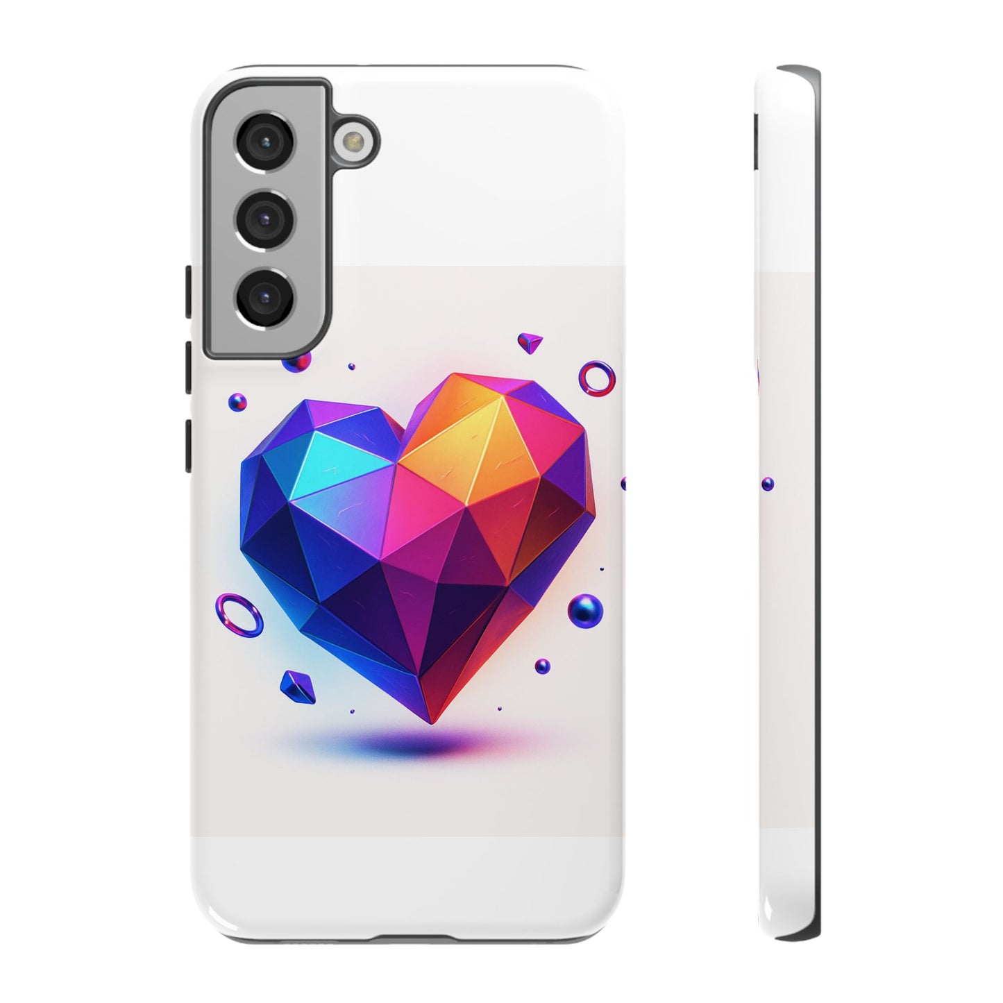 Vibrant Heart Phone Case, Tough Cases, Colorful Phone Cover, Unique Protector, Gift for Her, Cute Accessory