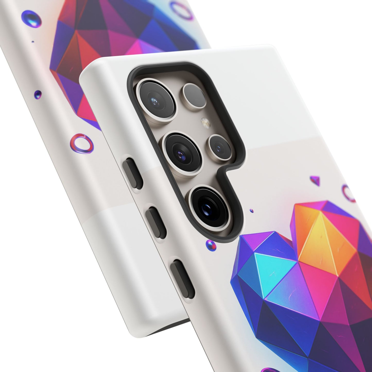 Vibrant Heart Phone Case, Tough Cases, Colorful Phone Cover, Unique Protector, Gift for Her, Cute Accessory