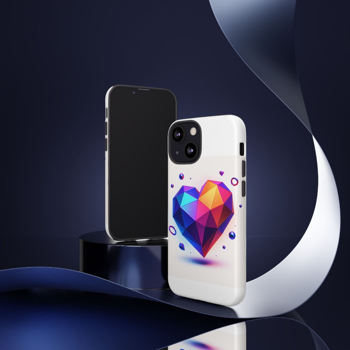 Vibrant Heart Phone Case, Tough Cases, Colorful Phone Cover, Unique Protector, Gift for Her, Cute Accessory