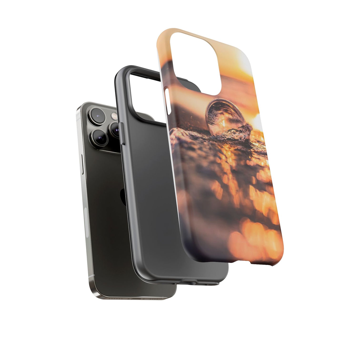 Sunset Bubble Phone Case, Tough Cases, Beach Lover Gift, Summer Vibes, Cell Phone Accessories, Unique Design, Nature Photography