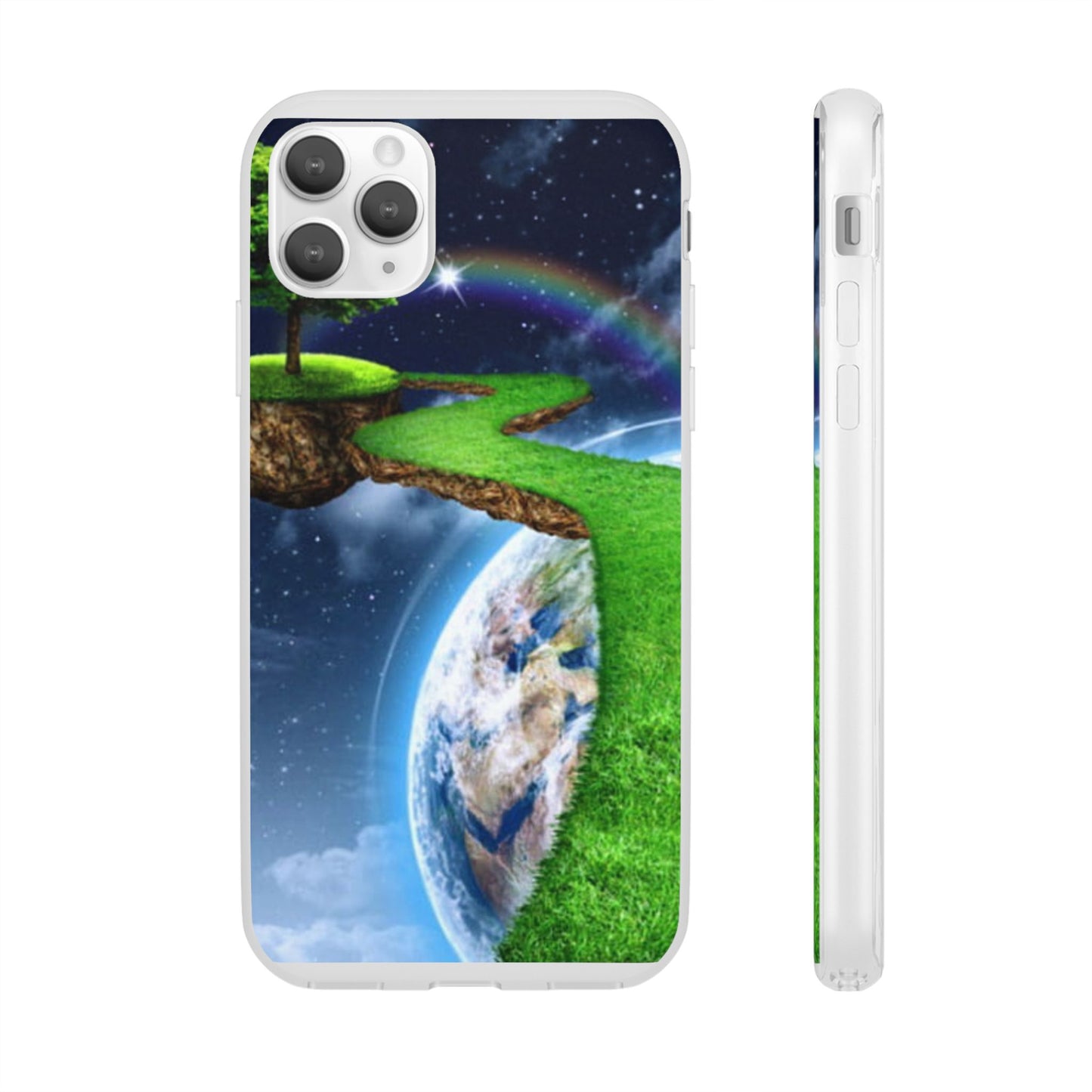 Dreamy Landscape Phone Case, Eco-Friendly Cell Phone Cover, Nature Inspired Gift, Aesthetic Mobile Case, Vibrant Rainbow Design