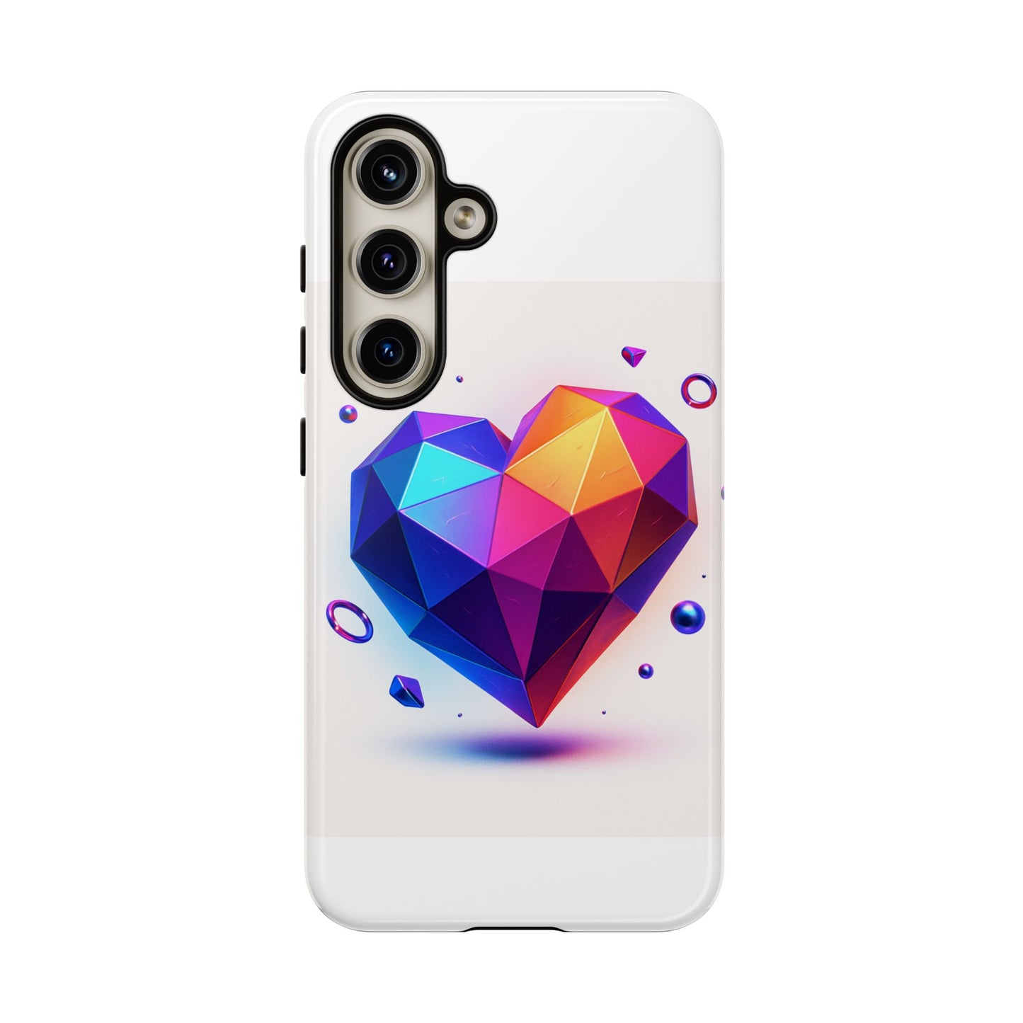 Vibrant Heart Phone Case, Tough Cases, Colorful Phone Cover, Unique Protector, Gift for Her, Cute Accessory