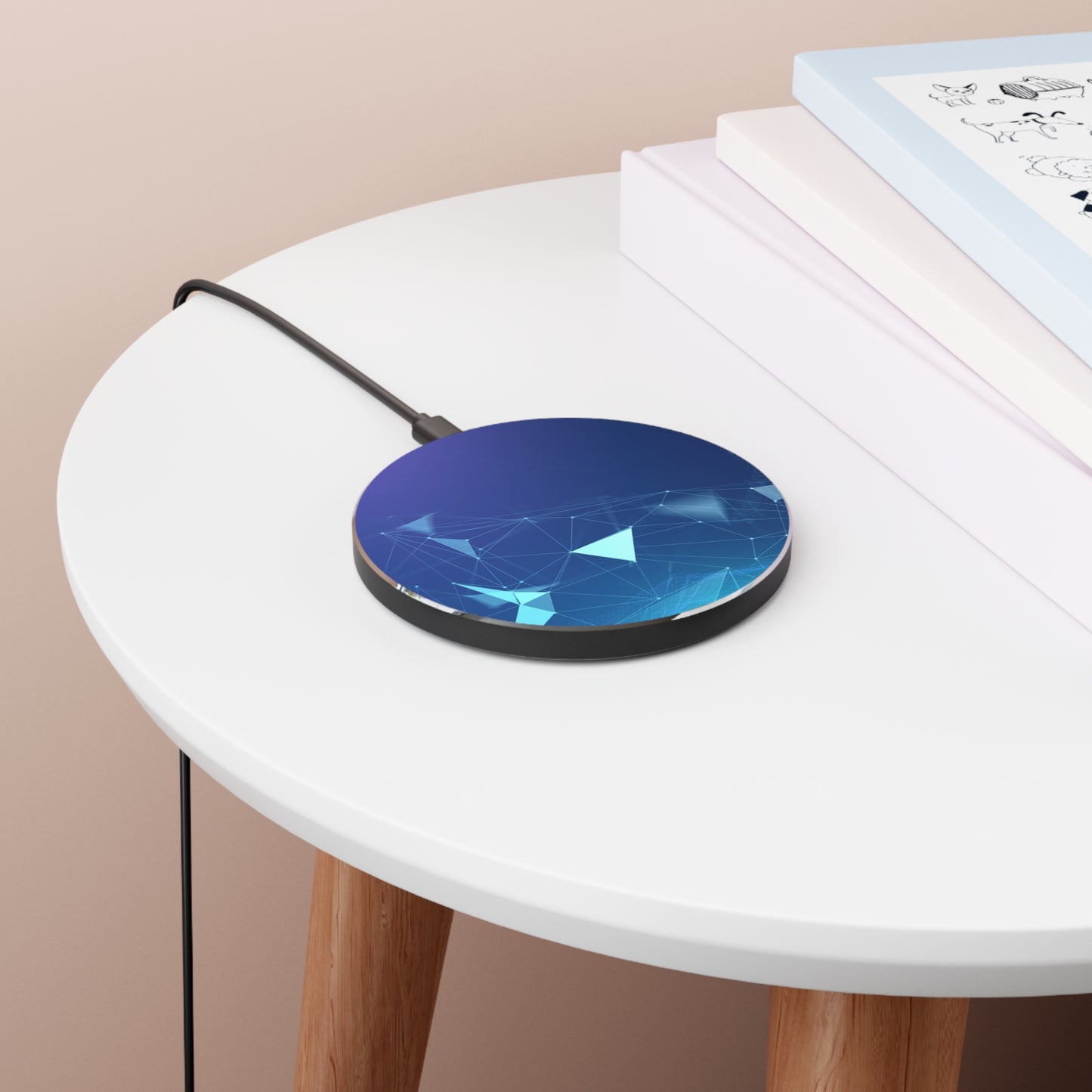 Modern Wireless Charger - Fast Charging Pad, Tech Gift, Desk Accessory, USB Charger, Smartphone Stand