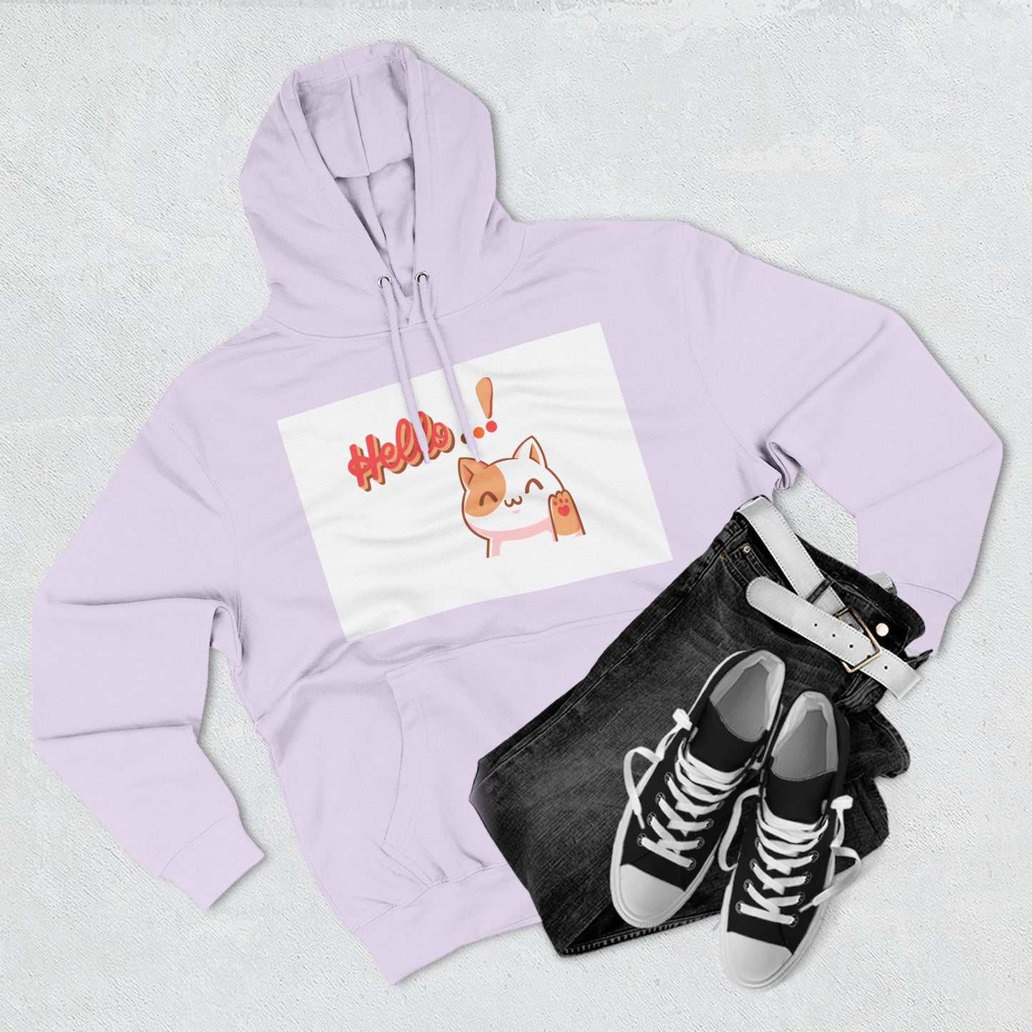 Cute Cat Hoodie with Motivational Design - Perfect Gift for Cat Lovers, Cozy Fleece Hoodie for Any Occasion, Stylish Streetwear