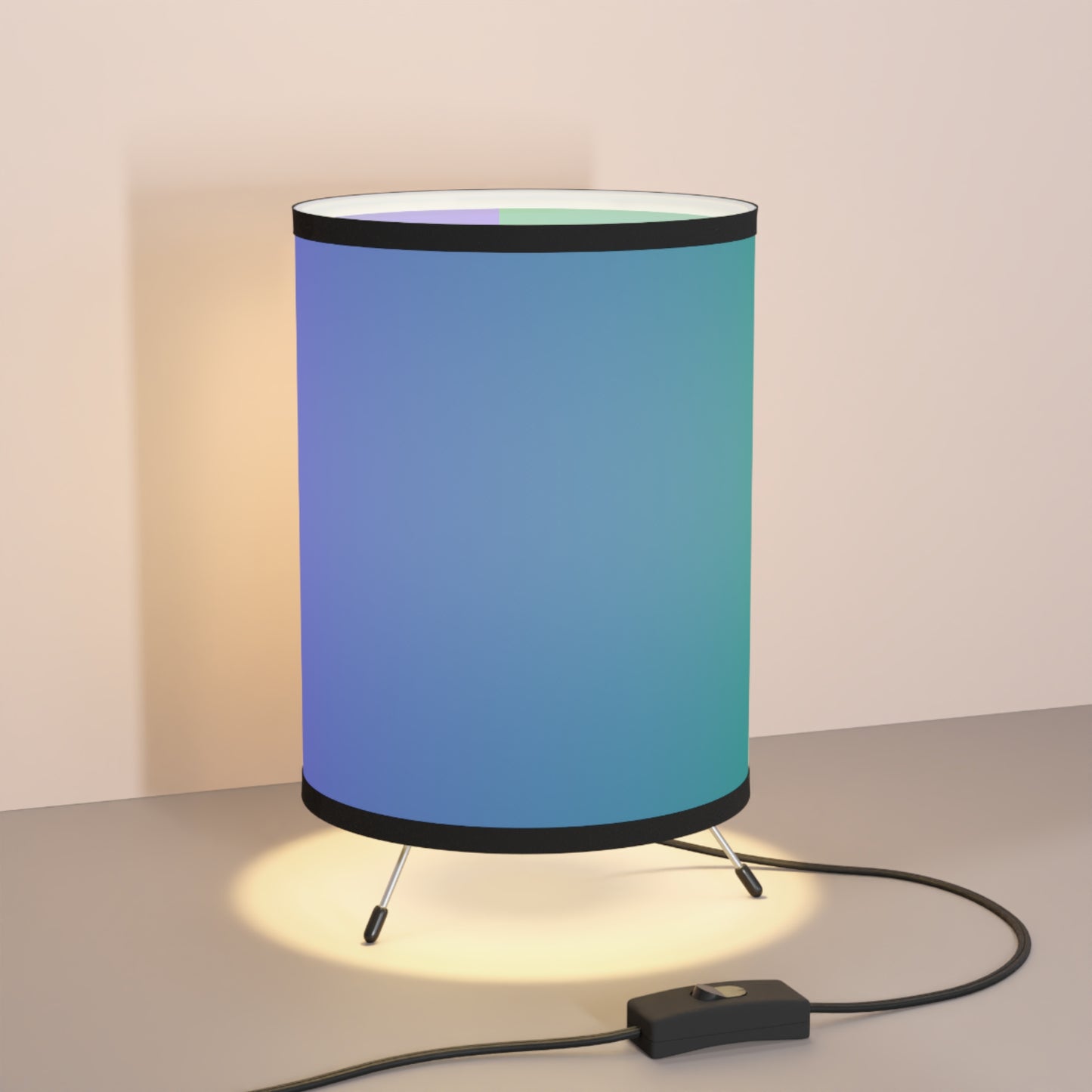 Modern Tripod Lamp with High-Res Printed Shade, Cool Gradient Lighting for Living Room, Bedroom, Home Decor, Gift Idea