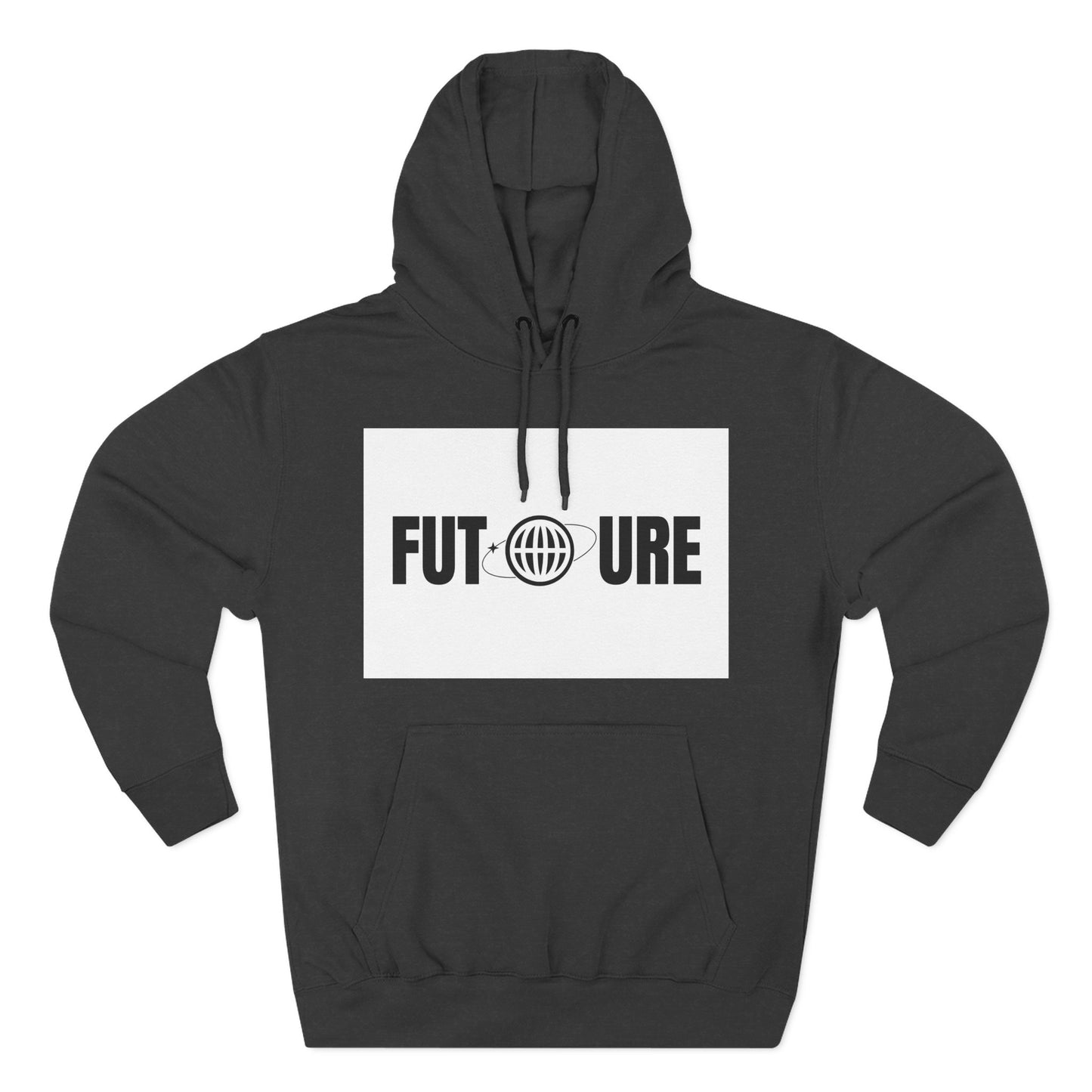 Futuristic Three-Panel Fleece Hoodie, Cozy Fashion, Streetwear Style, Gift for Trendsetters, Everyday Comfort