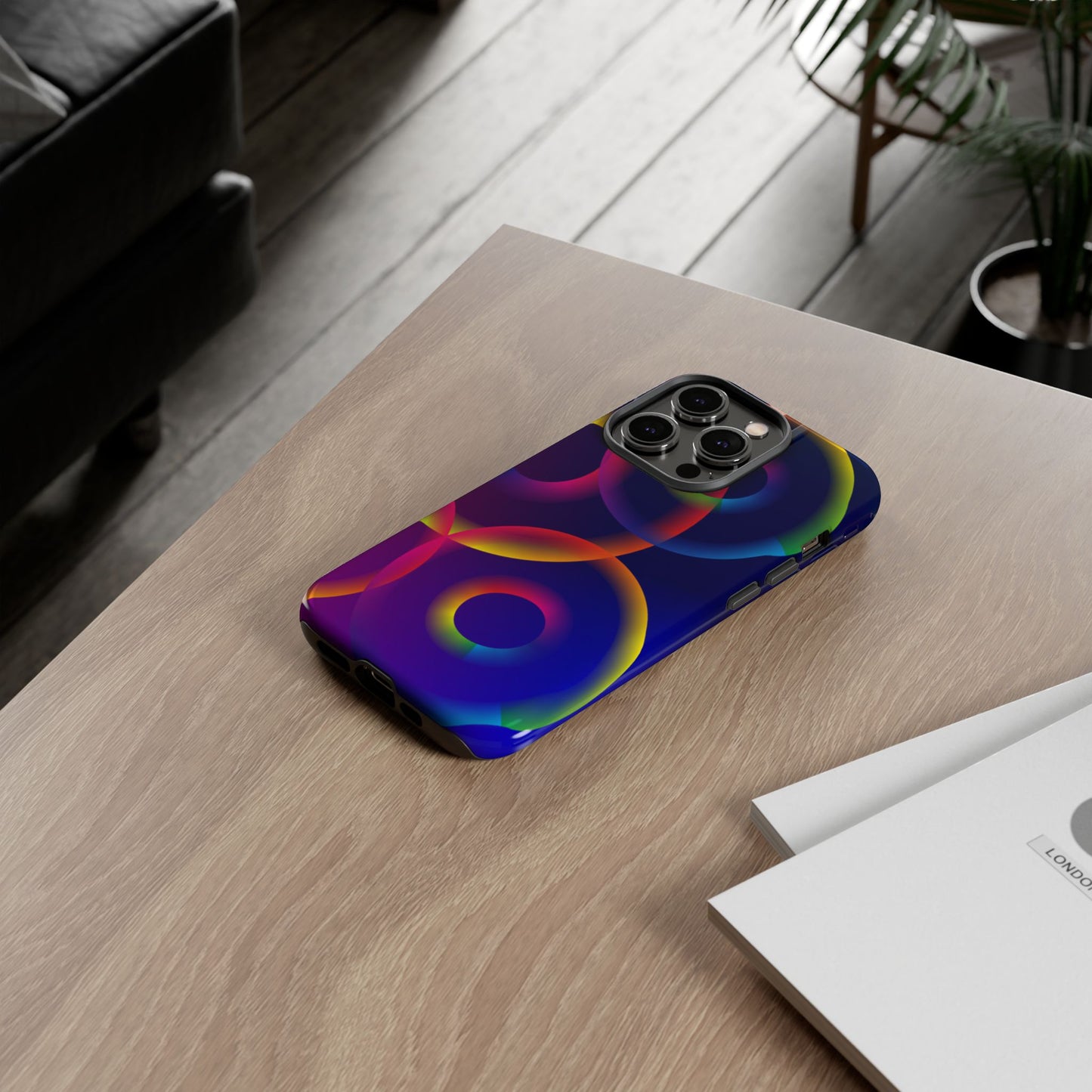Colorful Phone Case with Abstract Designs, Tough Cases for Your Phone, Unique Phone Accessories, Gift for Tech Lovers, Vibrant Cell [...]