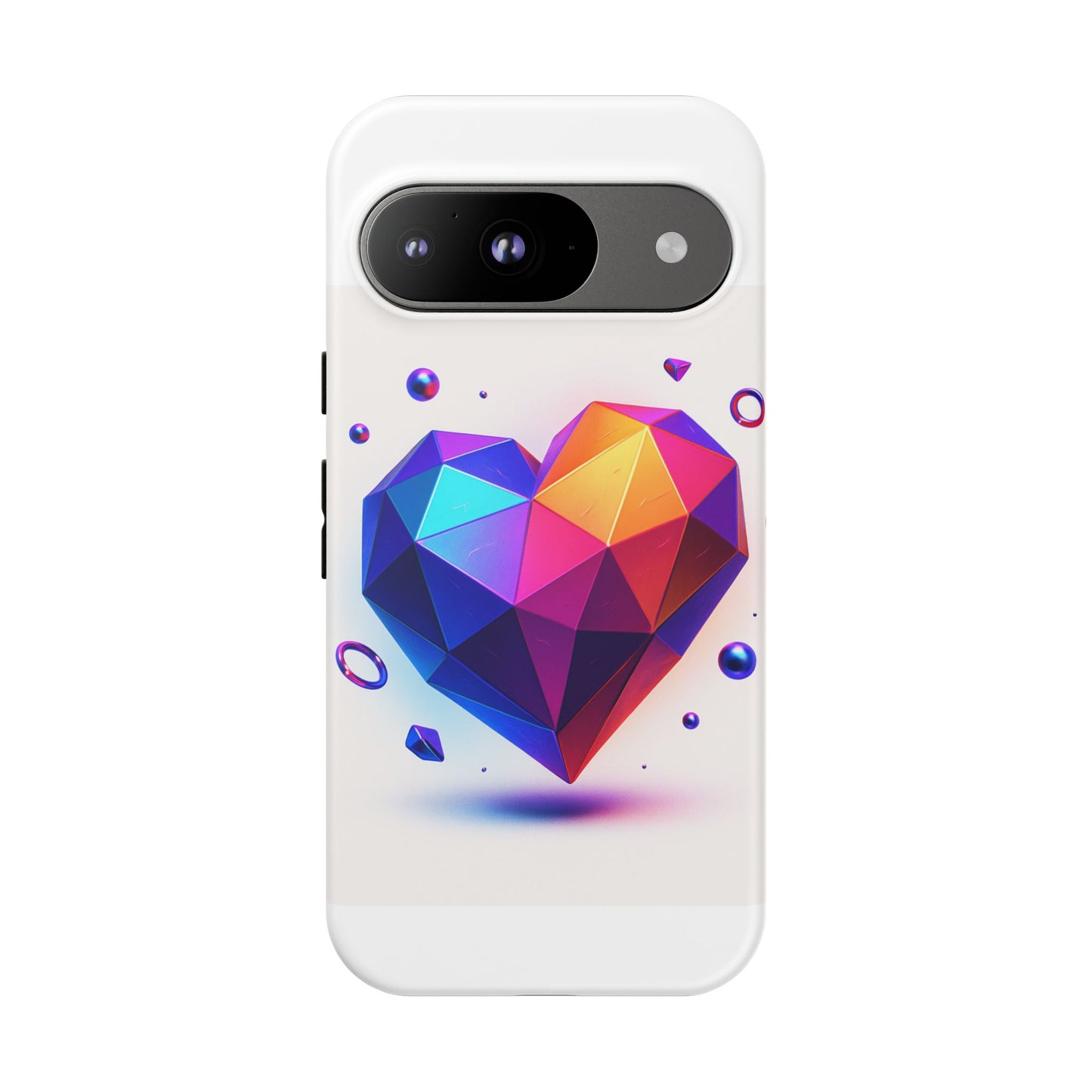 Vibrant Heart Phone Case, Tough Cases, Colorful Phone Cover, Unique Protector, Gift for Her, Cute Accessory