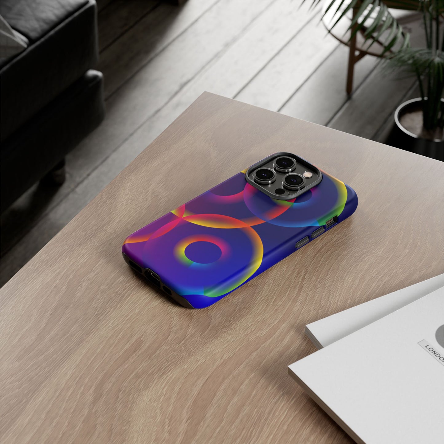 Colorful Phone Case with Abstract Designs, Tough Cases for Your Phone, Unique Phone Accessories, Gift for Tech Lovers, Vibrant Cell [...]