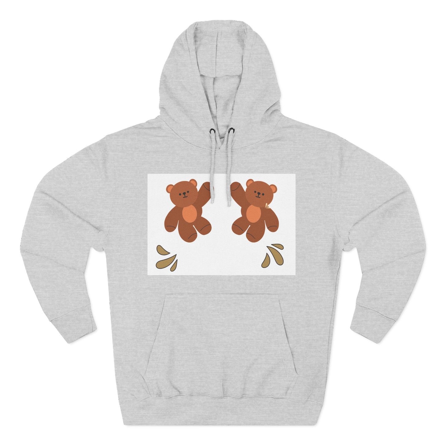 Cute Bear Fleece Hoodie | Cozy Unisex Fashion, Playful Sweatshirt, Perfect Gift, Casual Wear, Everyday Comfort, Holiday Style