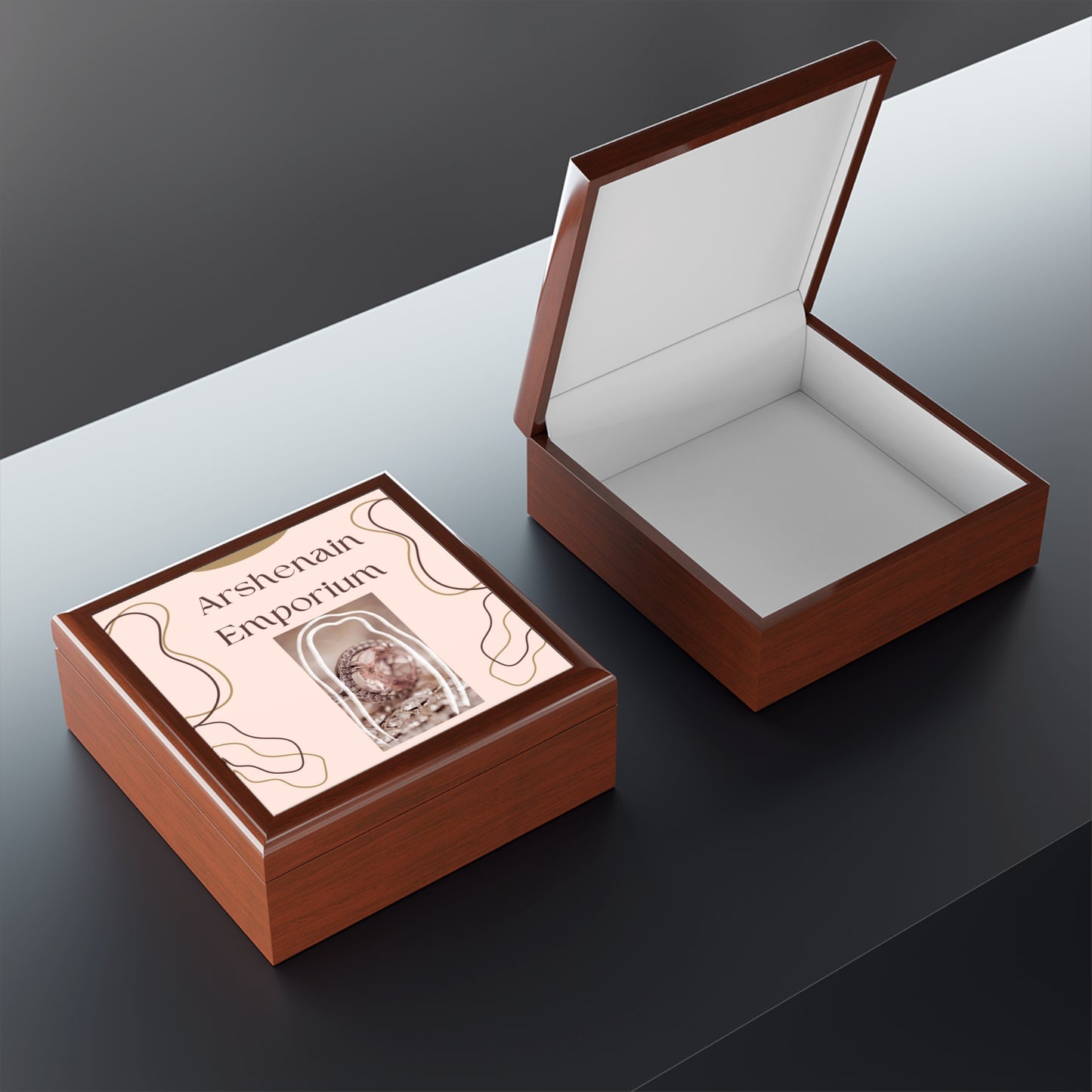 Elegant Jewelry Box with Personalized Design | Gift for Her, Ring Organizer, Wedding Keepsake, Travel Storage, Home Décor