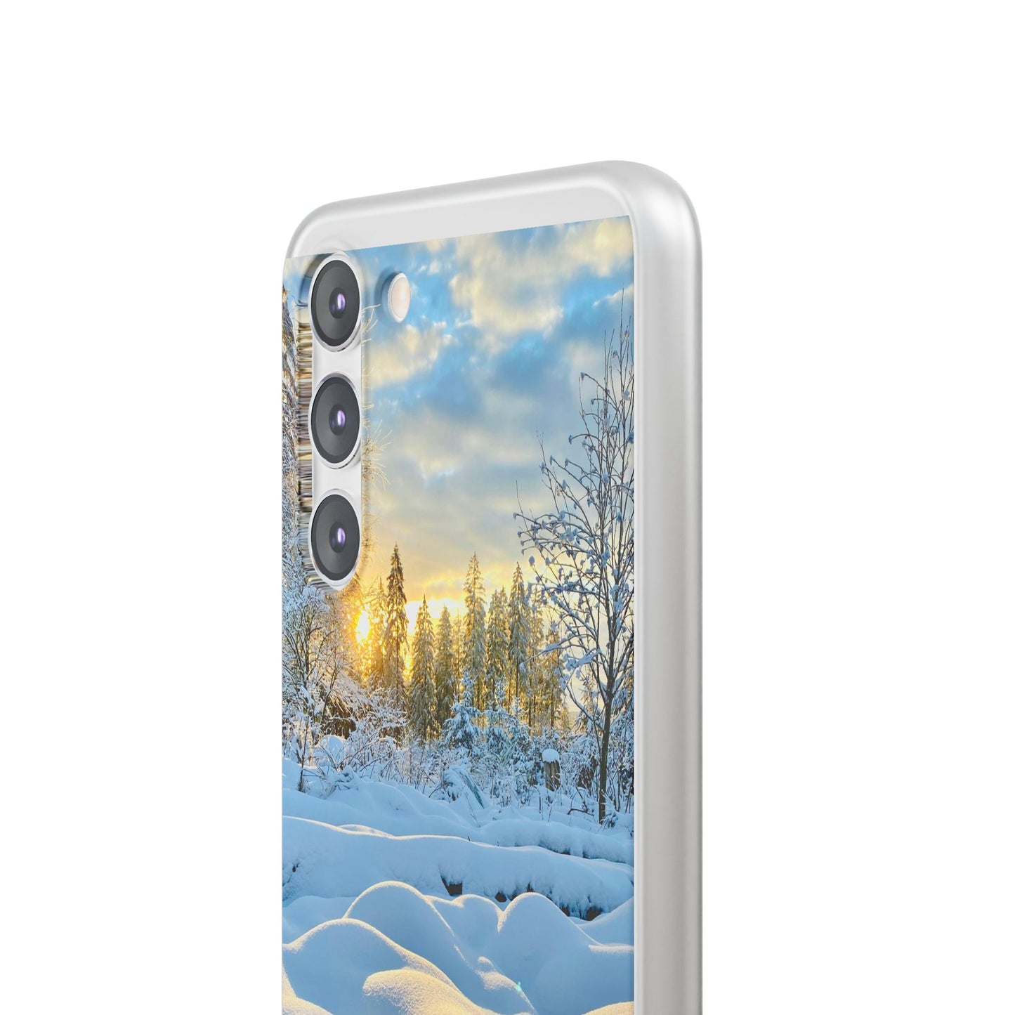 Winter Landscape Flexi Cases, Nature Phone Cover, Scenic Case, Holiday Gift, Seasonal Accessory, Outdoor Lover's Item