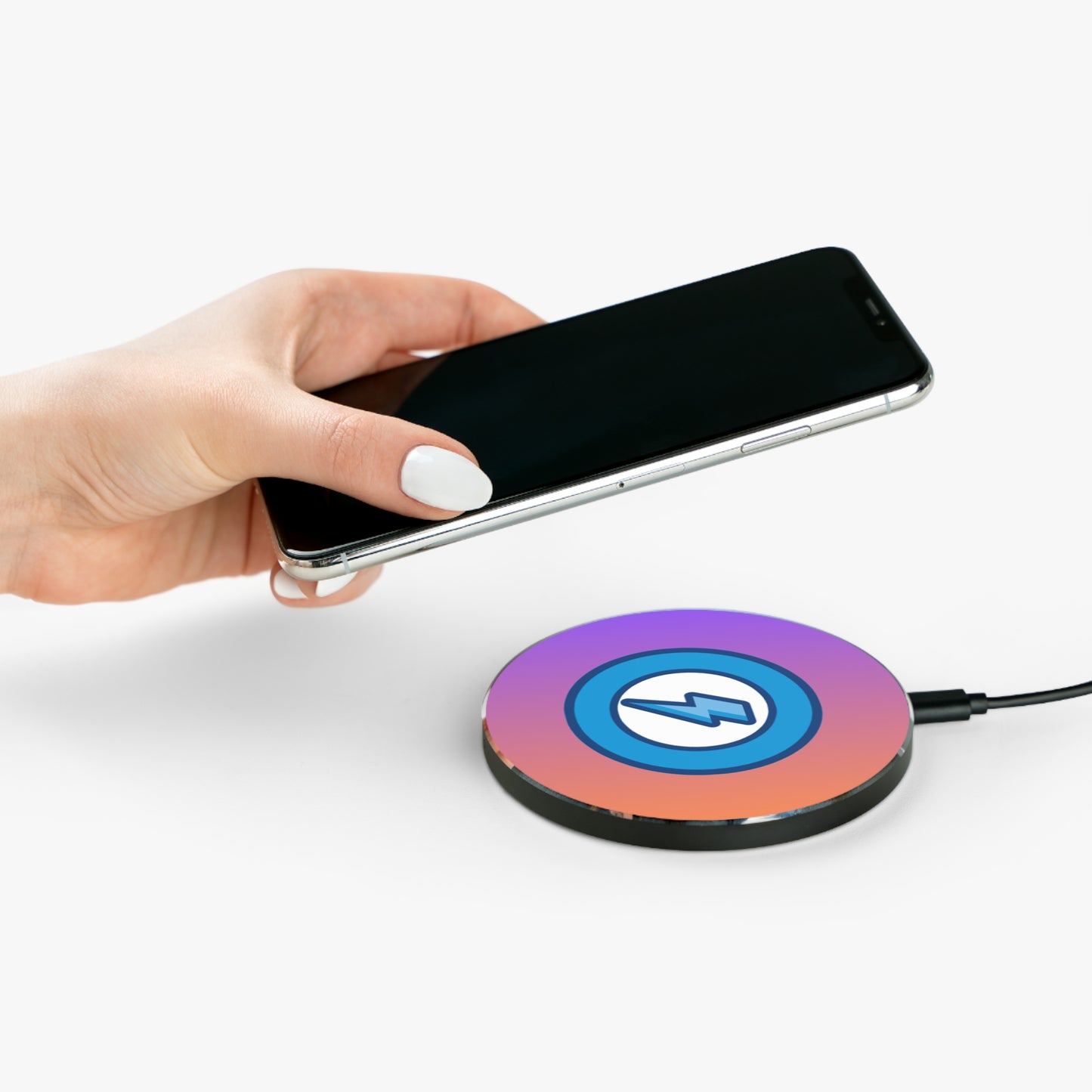 Vibrant Wireless Charger, Fast Charging Pad, Tech Gift, Phone Accessories, Home Office Decor