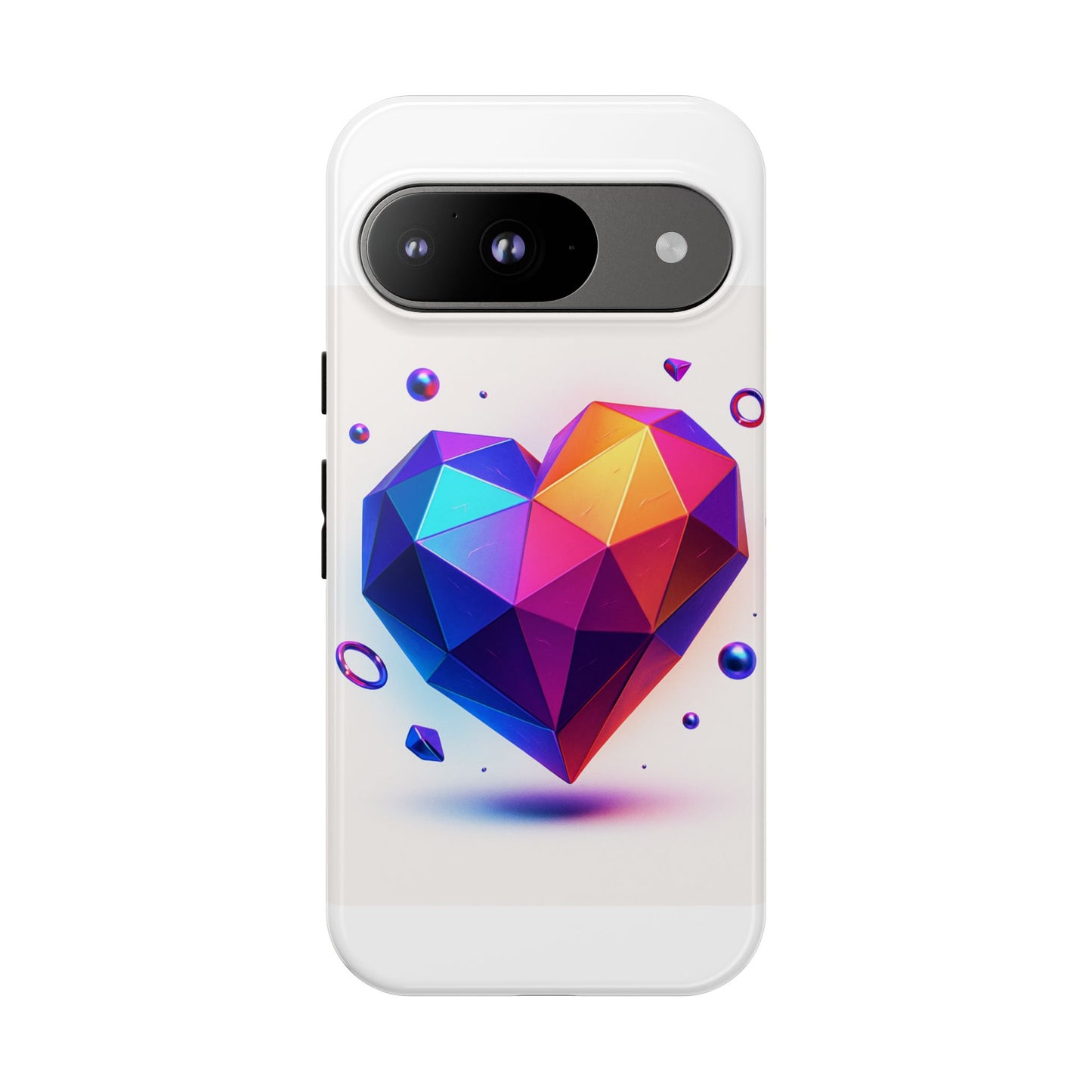 Vibrant Heart Phone Case, Tough Cases, Colorful Phone Cover, Unique Protector, Gift for Her, Cute Accessory