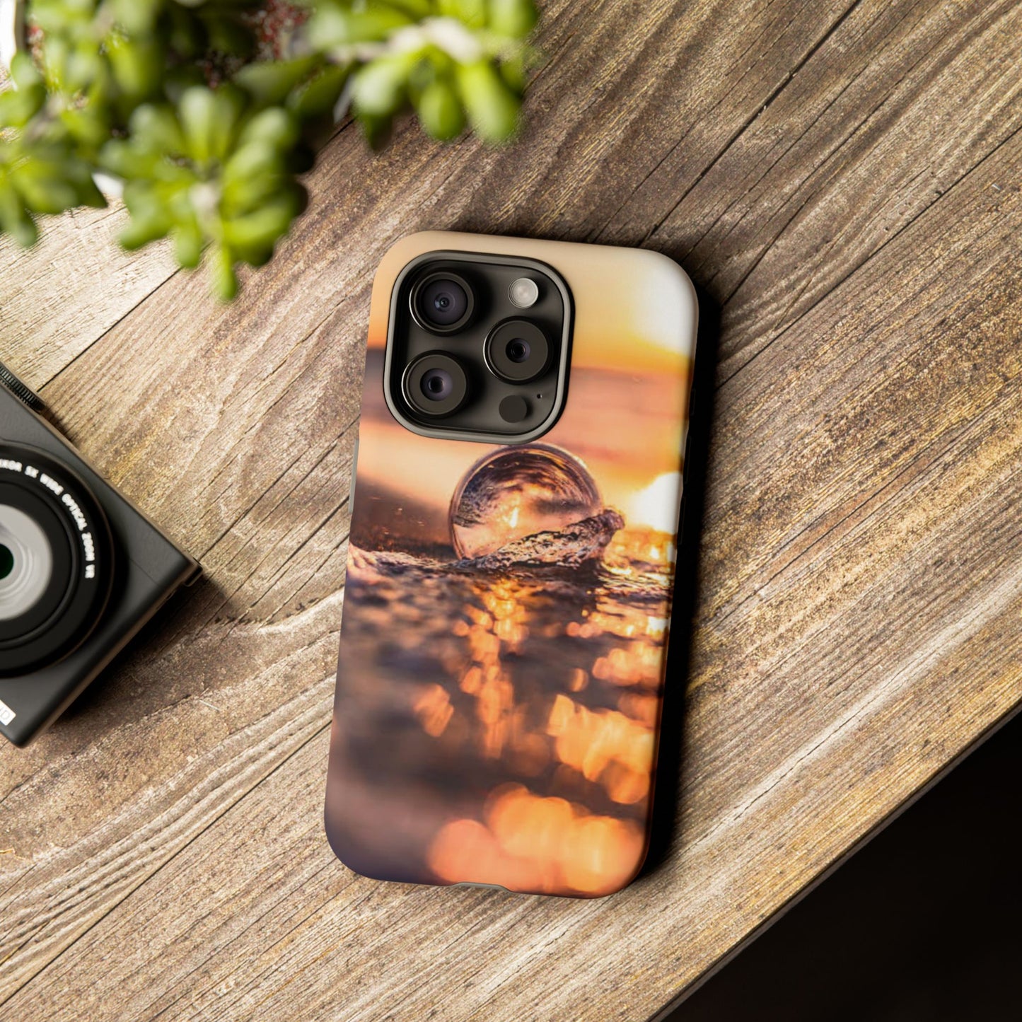 Sunset Bubble Phone Case, Tough Cases, Beach Lover Gift, Summer Vibes, Cell Phone Accessories, Unique Design, Nature Photography