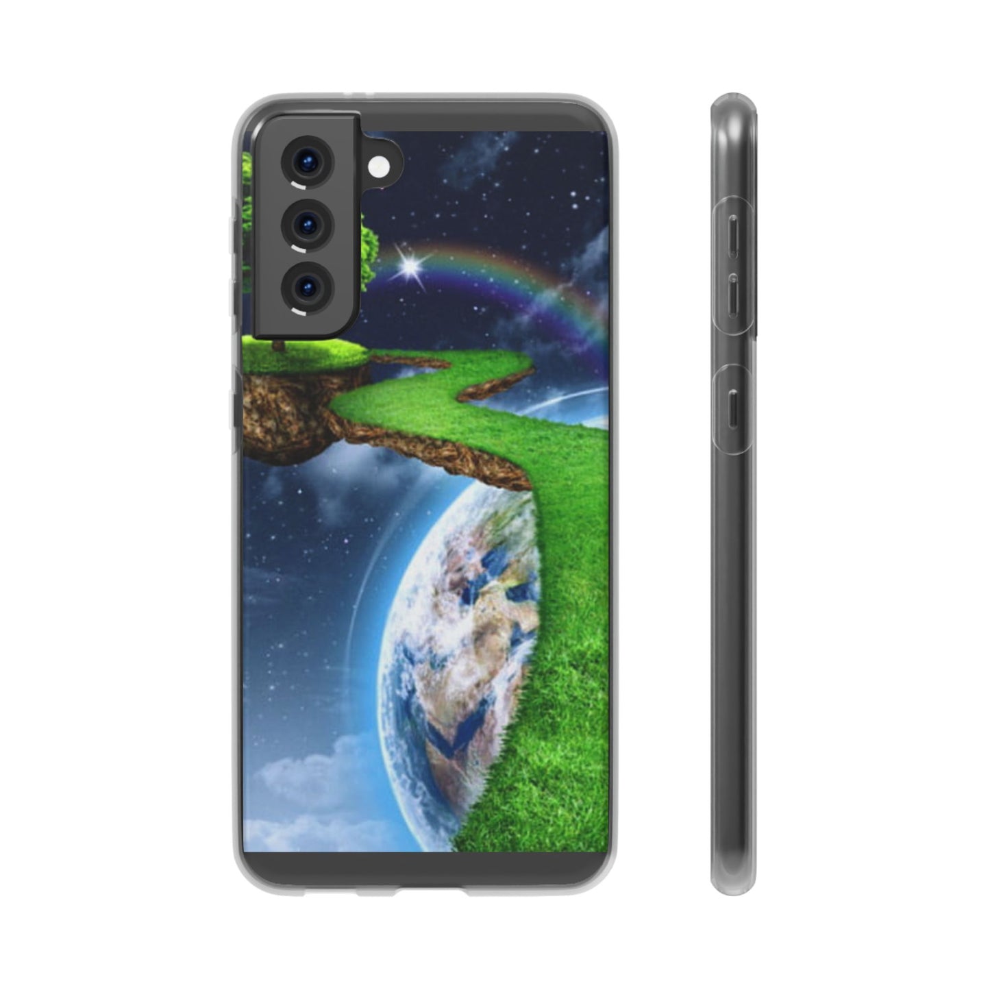 Dreamy Landscape Phone Case, Eco-Friendly Cell Phone Cover, Nature Inspired Gift, Aesthetic Mobile Case, Vibrant Rainbow Design