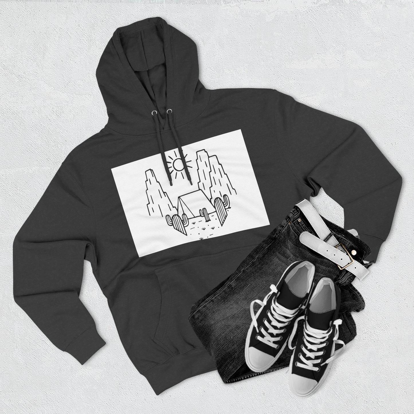Cozy Adventure Hoodie, Graphic Fleece Pullover, Outdoor Fun Apparel, Gift for Nature Lovers, Travel Companion