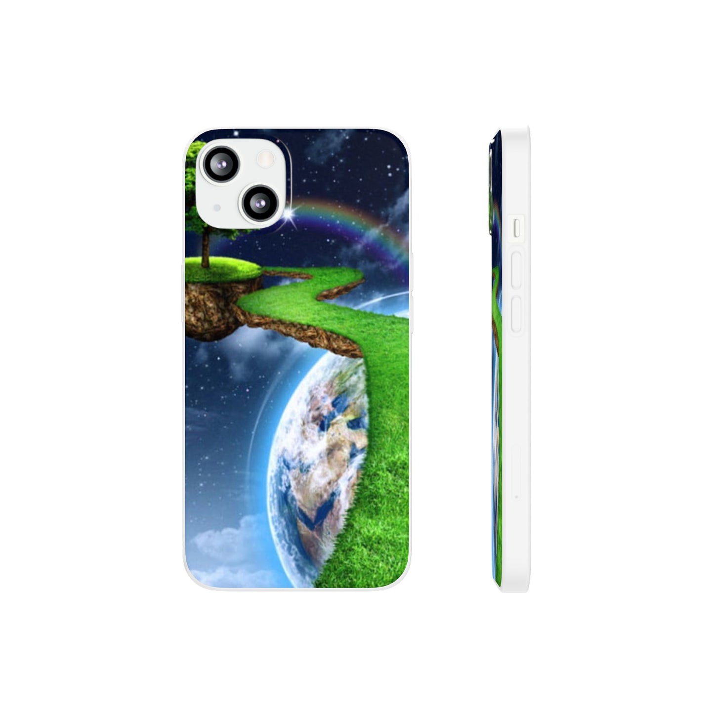 Dreamy Landscape Phone Case, Eco-Friendly Cell Phone Cover, Nature Inspired Gift, Aesthetic Mobile Case, Vibrant Rainbow Design