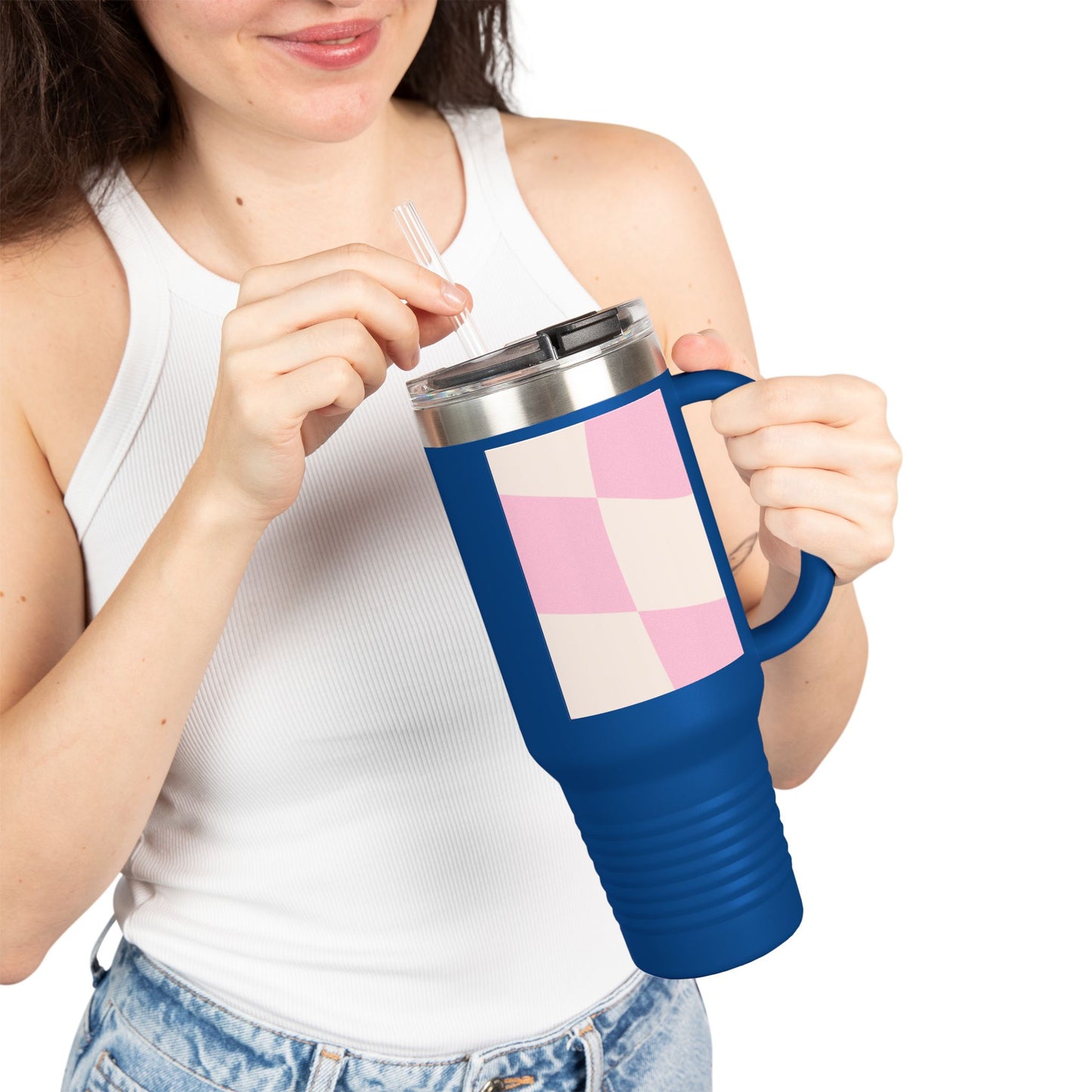 Colorful Insulated Travel Mug - 40oz, Perfect for On-the-Go, Ideal Gift for Coffee Lovers, Summer Picnics, Outdoor Adventures, [...]
