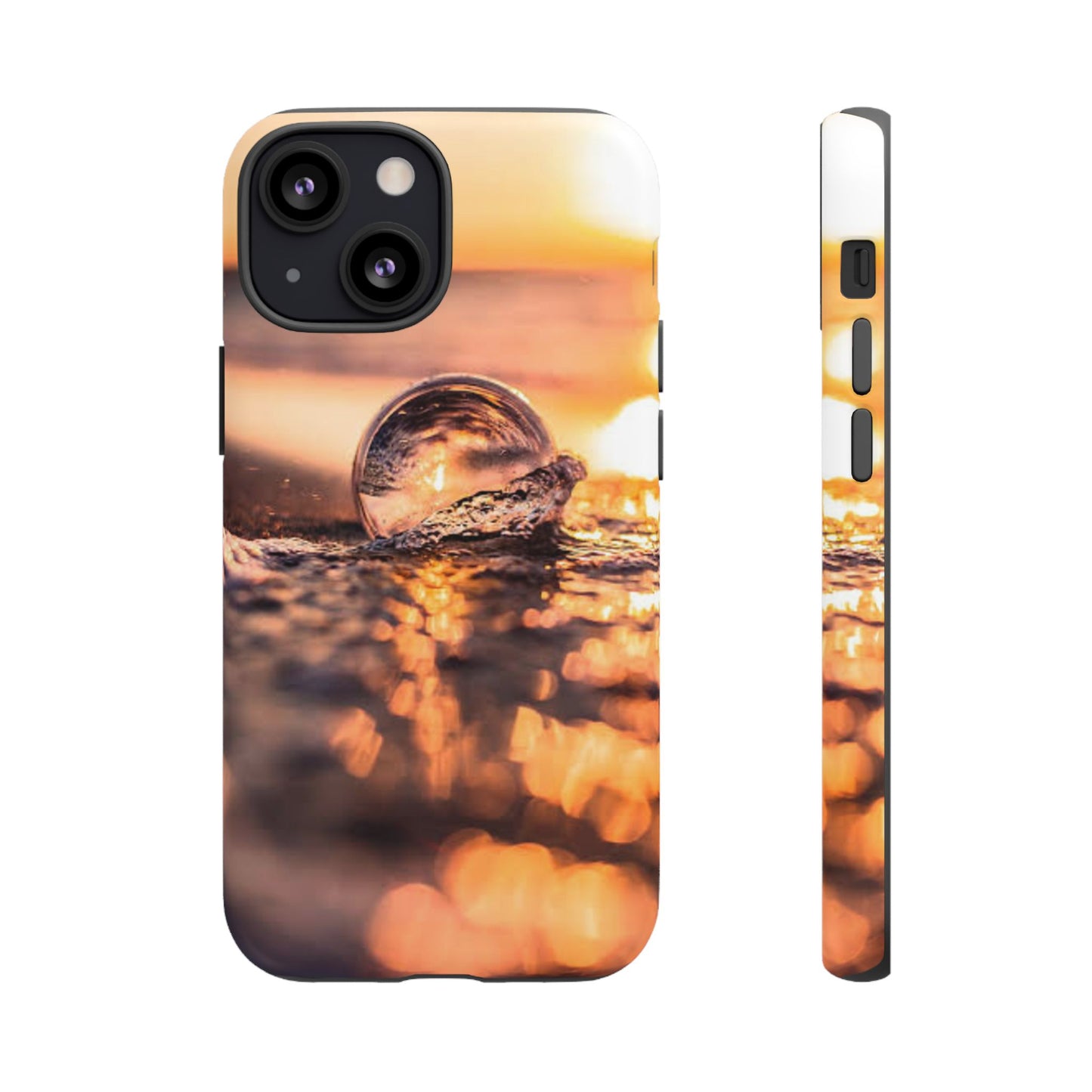 Sunset Bubble Phone Case, Tough Cases, Beach Lover Gift, Summer Vibes, Cell Phone Accessories, Unique Design, Nature Photography