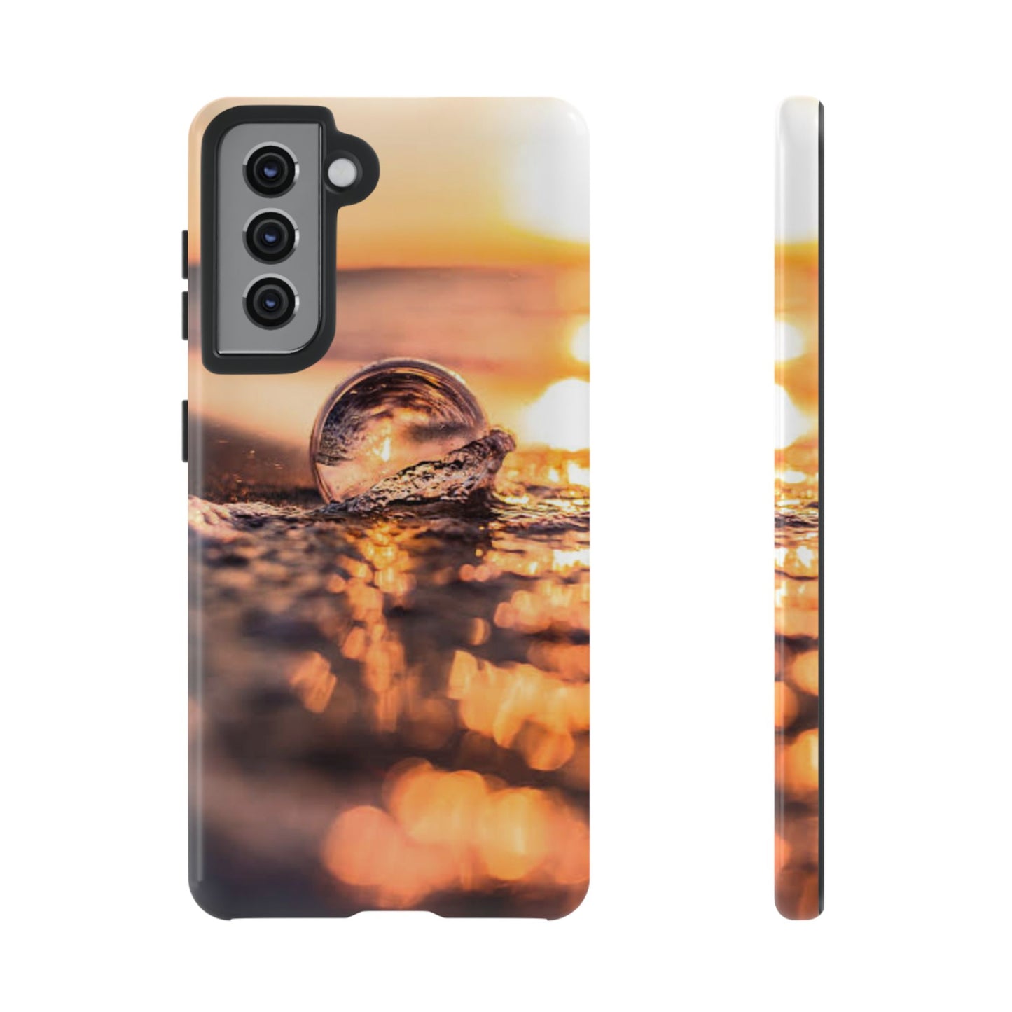 Sunset Bubble Phone Case, Tough Cases, Beach Lover Gift, Summer Vibes, Cell Phone Accessories, Unique Design, Nature Photography