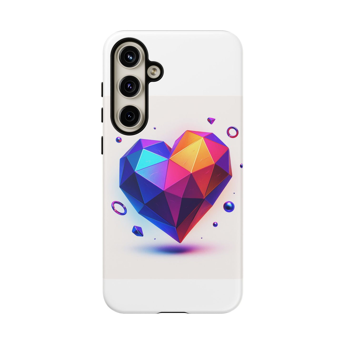 Vibrant Heart Phone Case, Tough Cases, Colorful Phone Cover, Unique Protector, Gift for Her, Cute Accessory