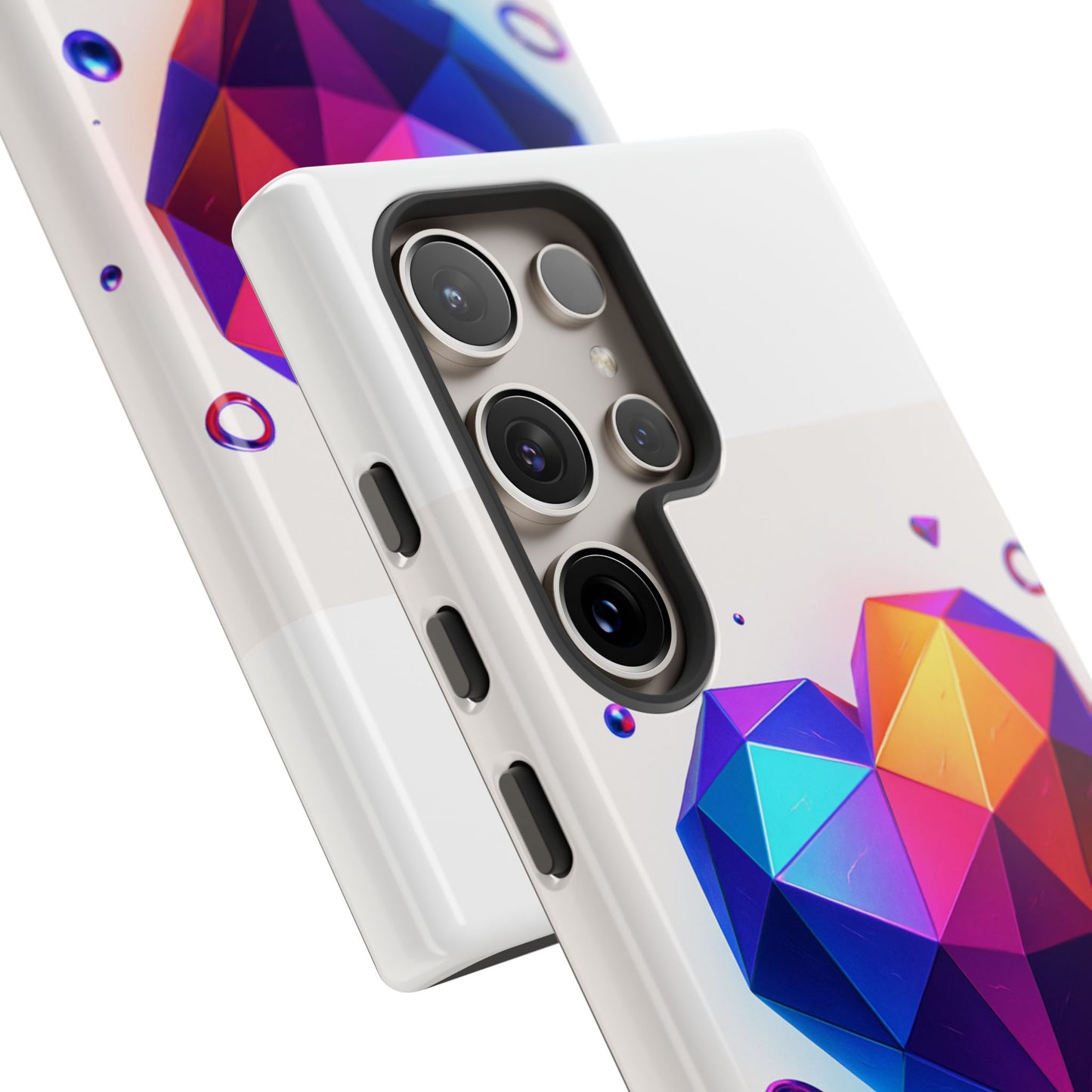 Vibrant Heart Phone Case, Tough Cases, Colorful Phone Cover, Unique Protector, Gift for Her, Cute Accessory
