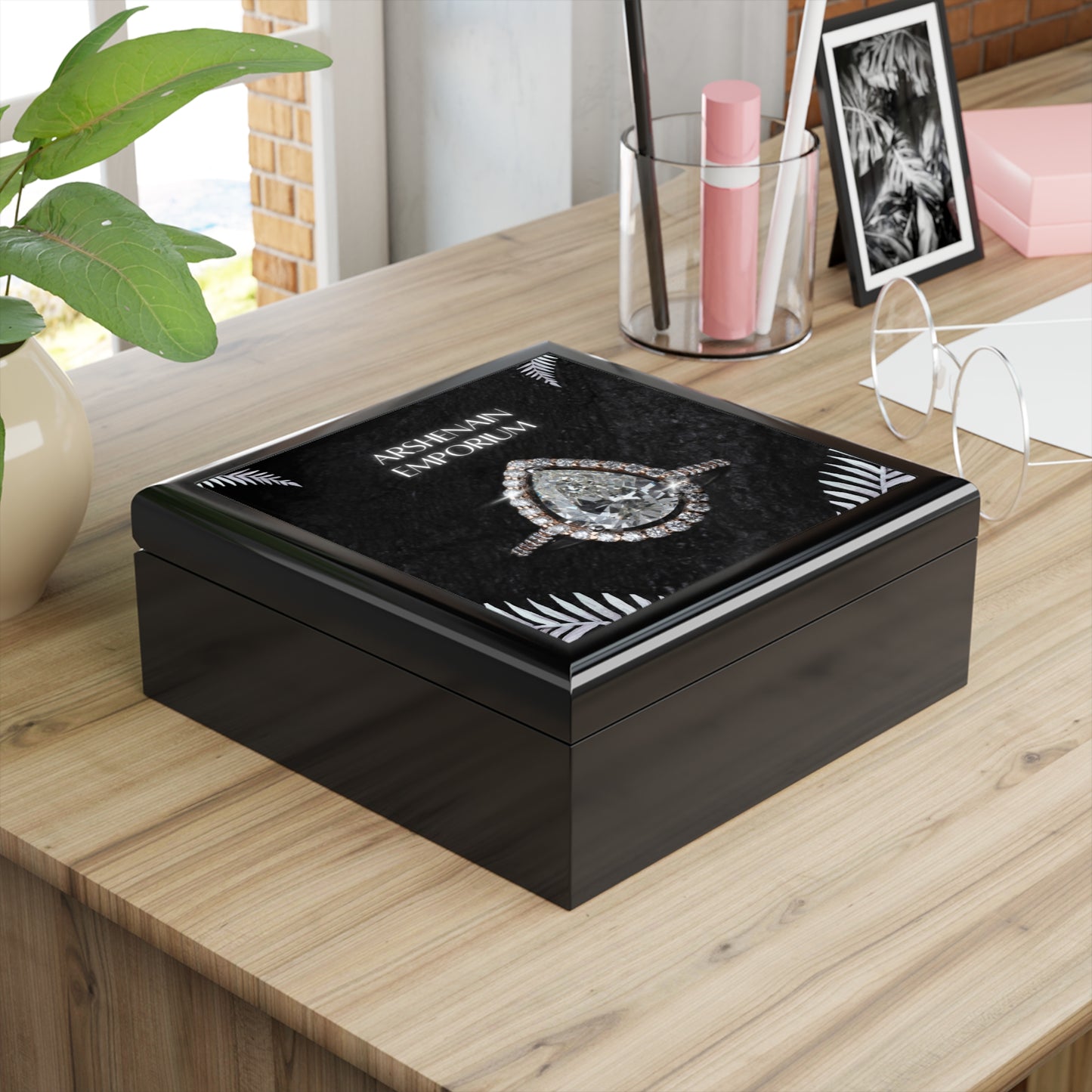 Elegant Jewelry Box with Sparkling Design - Perfect for Gifts, Ring Storage, Home Décor, Wedding Keepsakes, Anniversary Present