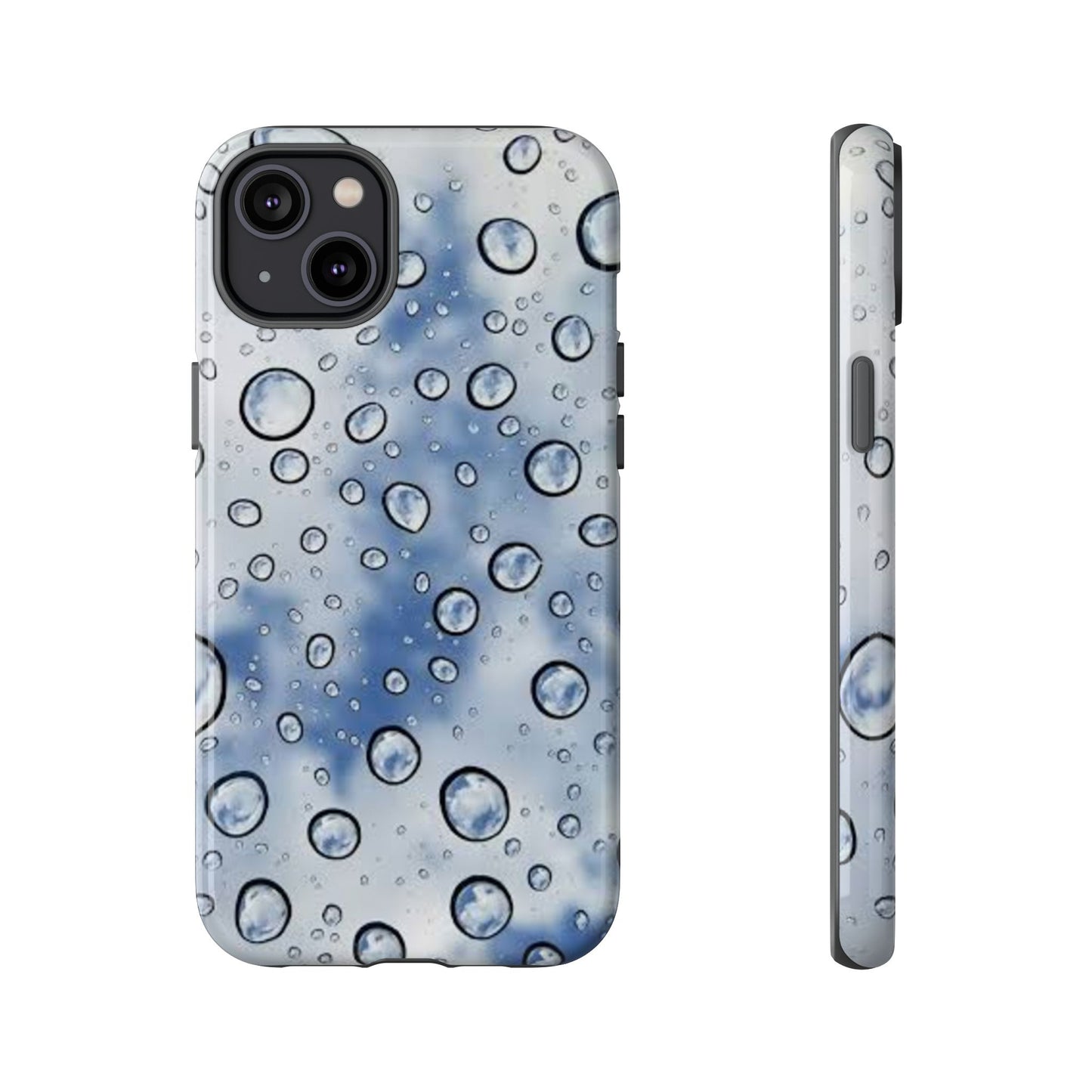 Blue Water Droplet Phone Case, Tough Cases for Protection, Stylish Cellphone Cover, Unique Gifts for Her, Durable and Trendy