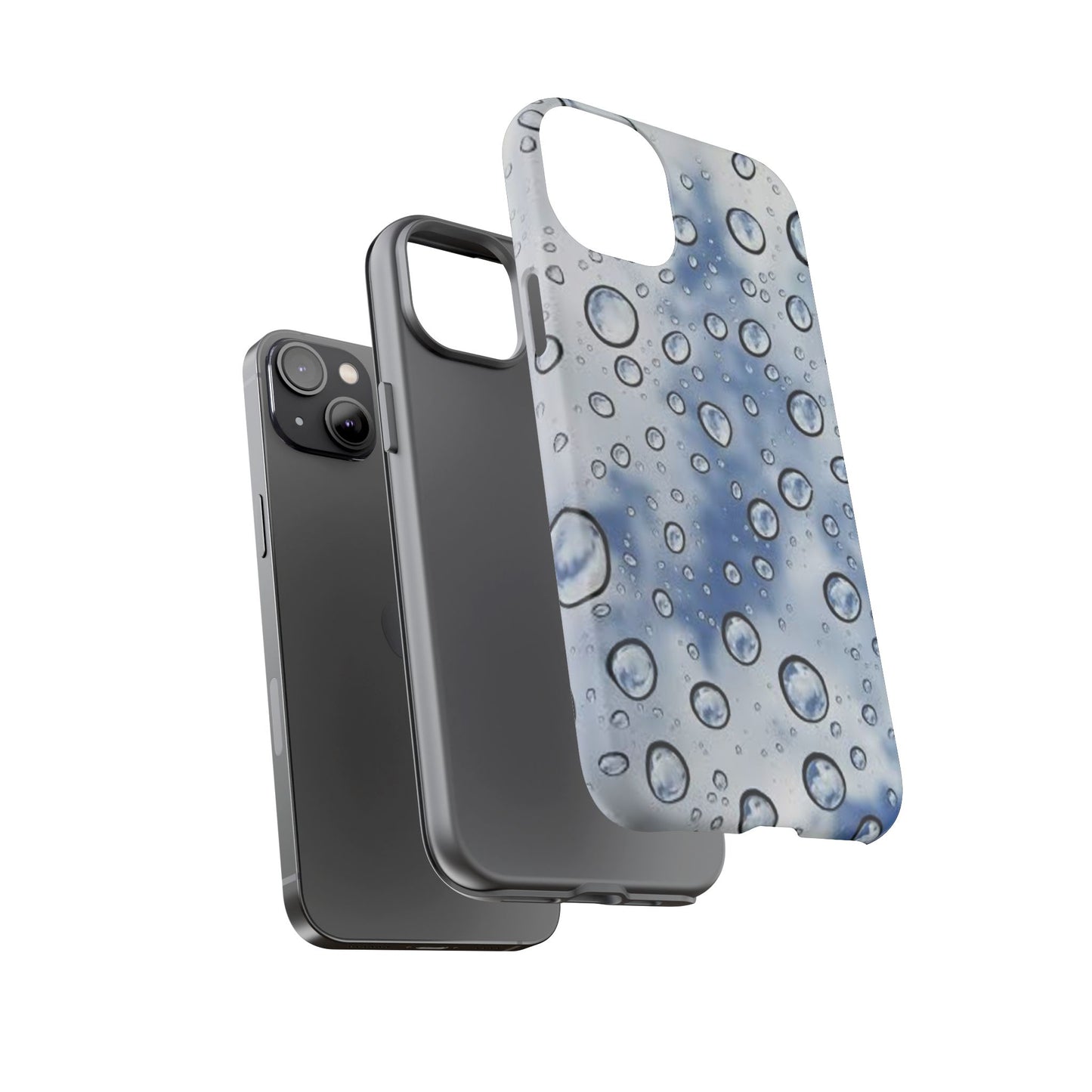 Blue Water Droplet Phone Case, Tough Cases for Protection, Stylish Cellphone Cover, Unique Gifts for Her, Durable and Trendy