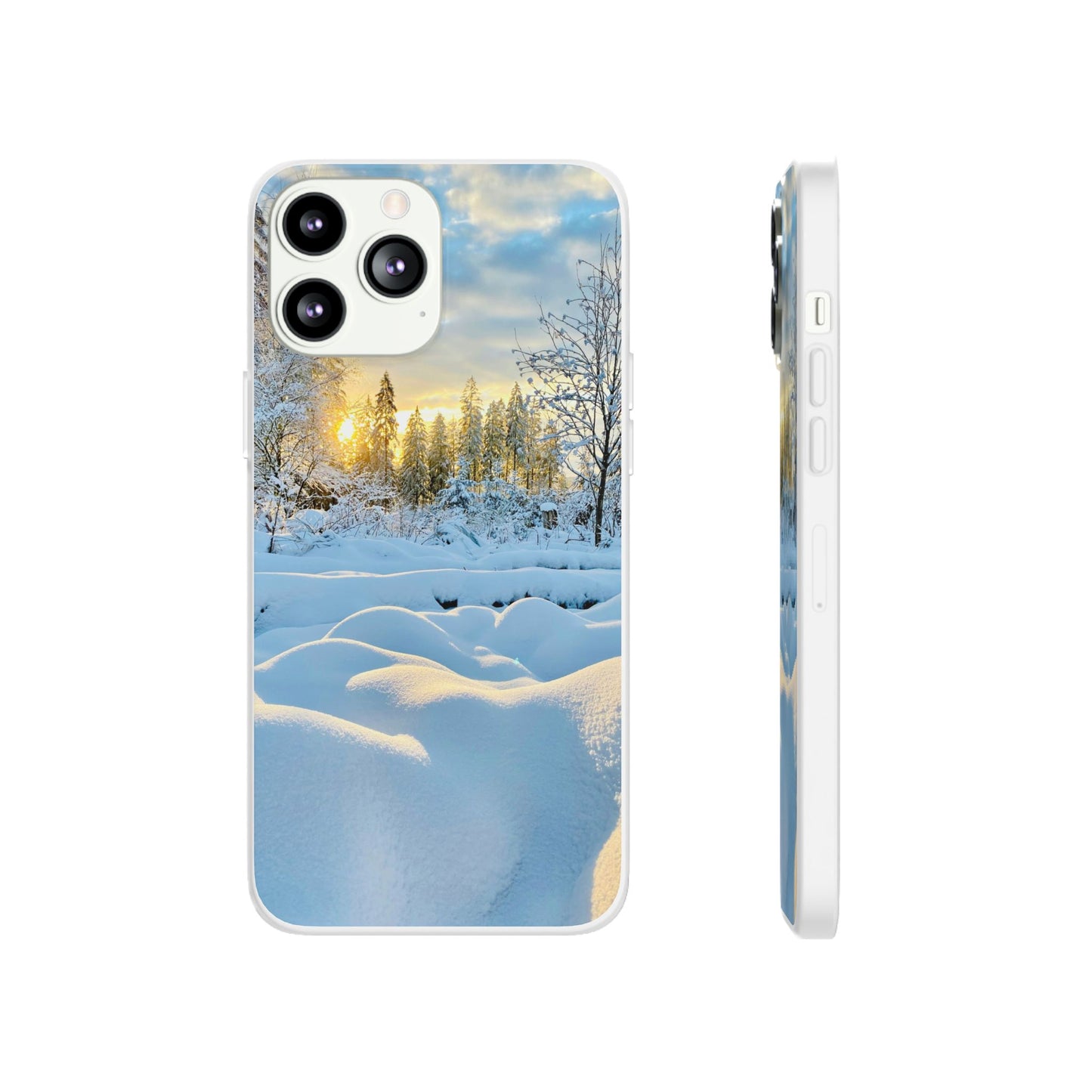 Winter Landscape Flexi Cases, Nature Phone Cover, Scenic Case, Holiday Gift, Seasonal Accessory, Outdoor Lover's Item
