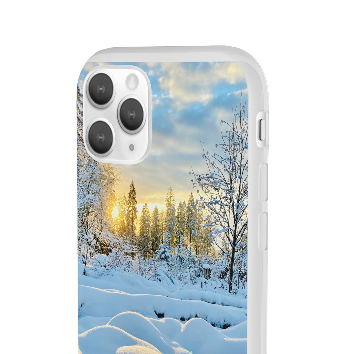 Winter Landscape Flexi Cases, Nature Phone Cover, Scenic Case, Holiday Gift, Seasonal Accessory, Outdoor Lover's Item