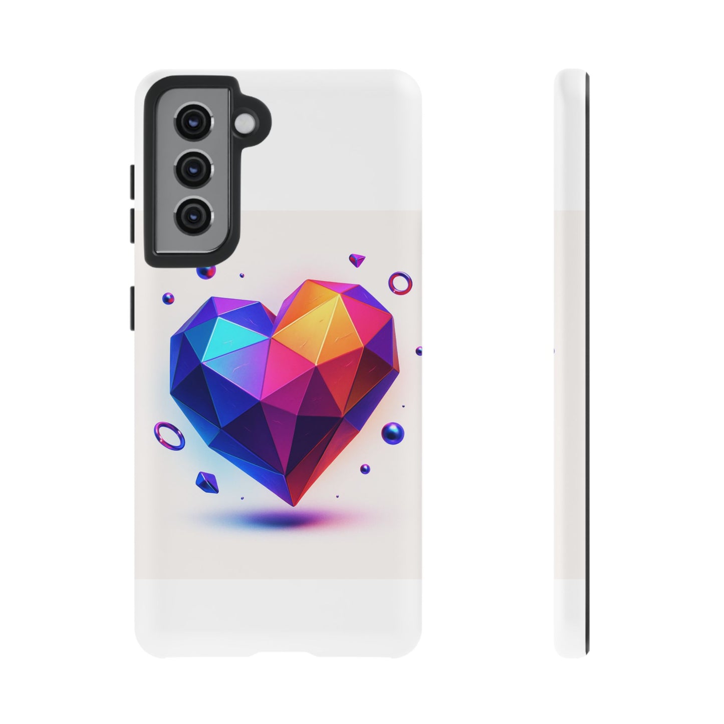 Vibrant Heart Phone Case, Tough Cases, Colorful Phone Cover, Unique Protector, Gift for Her, Cute Accessory