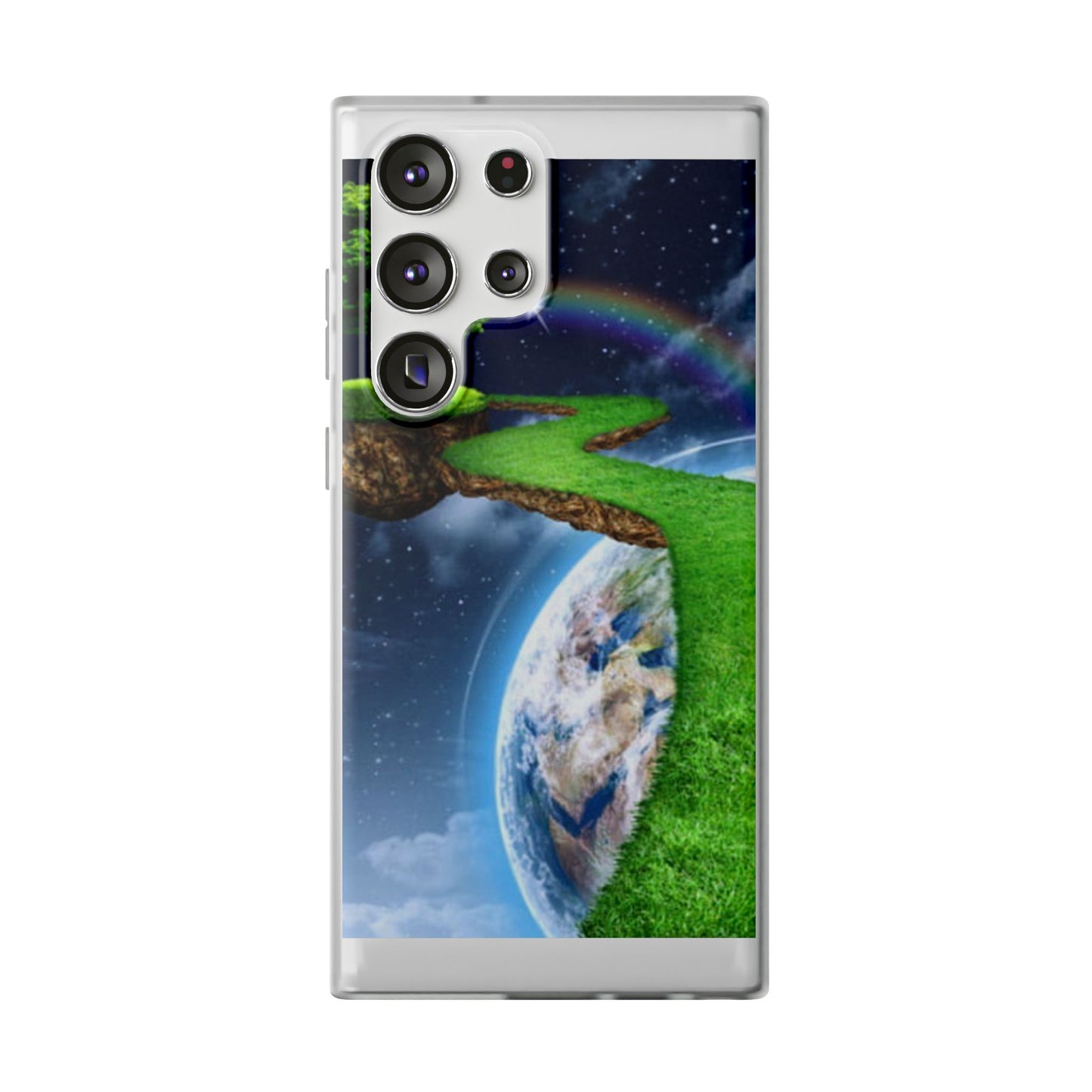 Dreamy Landscape Phone Case, Eco-Friendly Cell Phone Cover, Nature Inspired Gift, Aesthetic Mobile Case, Vibrant Rainbow Design
