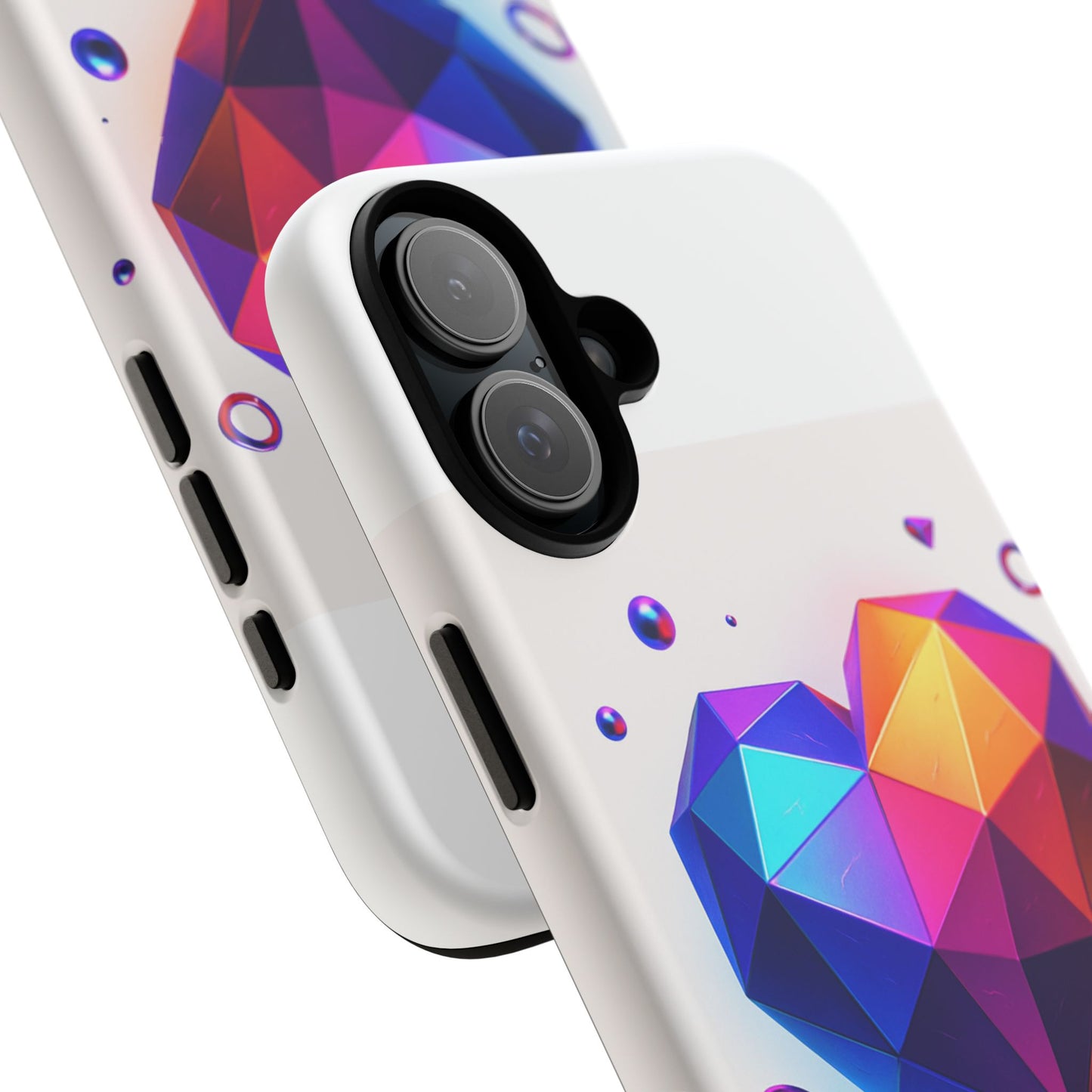 Vibrant Heart Phone Case, Tough Cases, Colorful Phone Cover, Unique Protector, Gift for Her, Cute Accessory