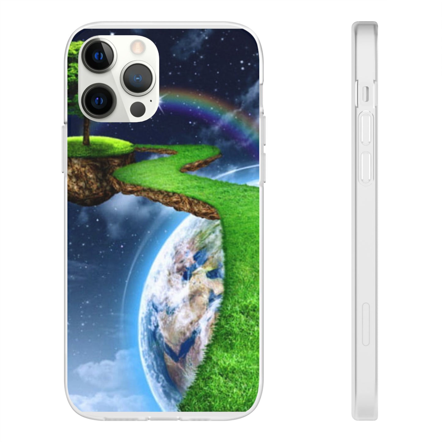 Dreamy Landscape Phone Case, Eco-Friendly Cell Phone Cover, Nature Inspired Gift, Aesthetic Mobile Case, Vibrant Rainbow Design