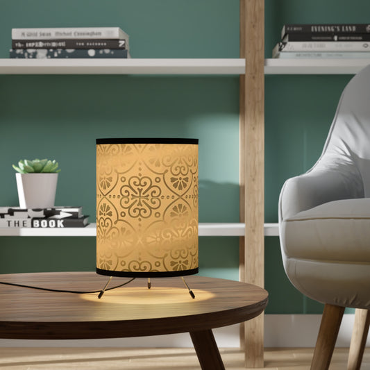 Elegant Tripod Lamp with High-Res Printed Shade, Perfect for Home Decor, Boho Style Lighting, Modern Table Lamp, Unique Gift Idea