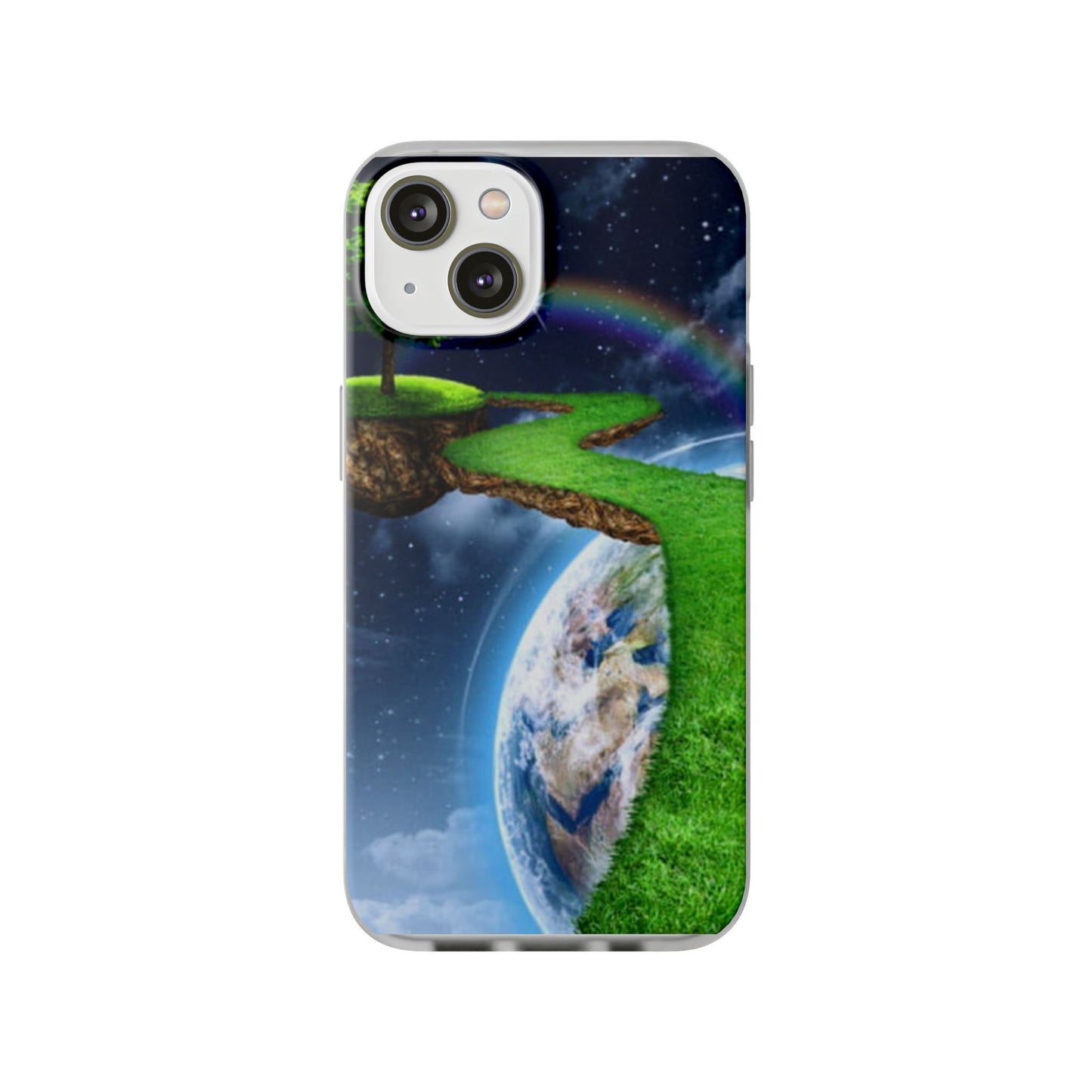 Dreamy Landscape Phone Case, Eco-Friendly Cell Phone Cover, Nature Inspired Gift, Aesthetic Mobile Case, Vibrant Rainbow Design